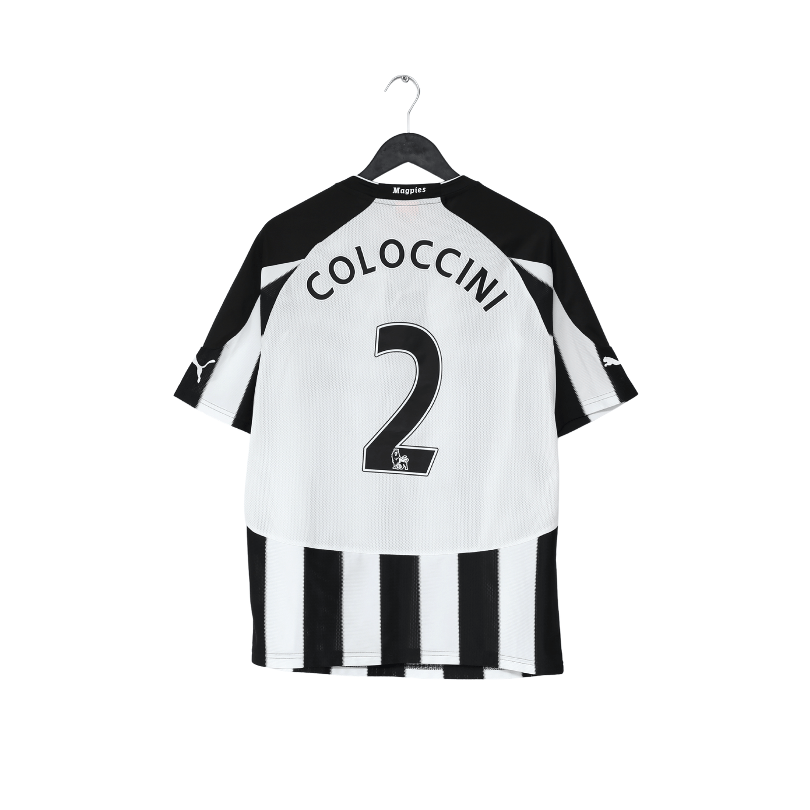 2010/11 COLOCCINI #2 Newcastle United Vintage PUMA Home Football Shirt (M)