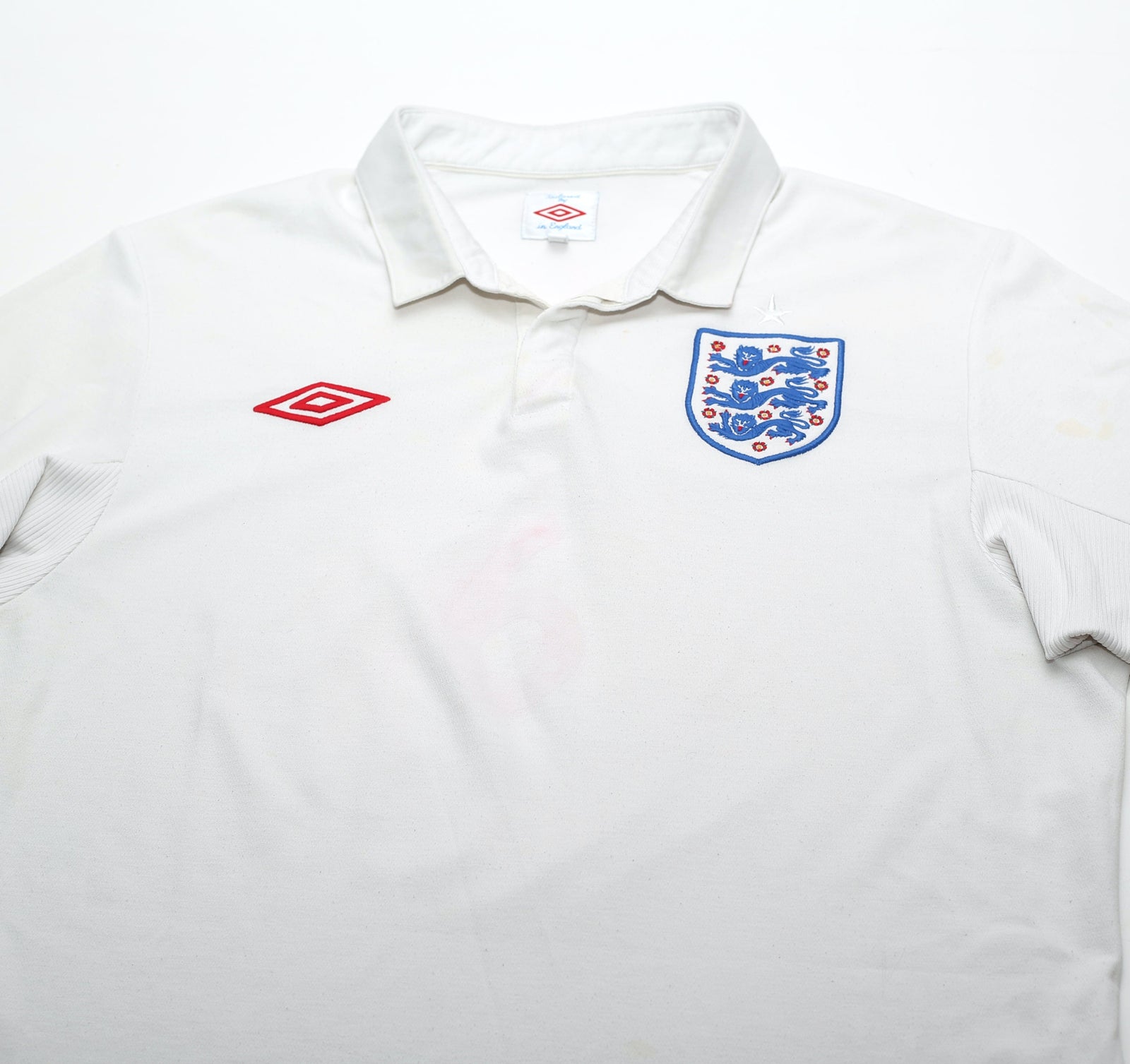 2010/11 ENGLAND Vintage Umbro Home Football Shirt (M)