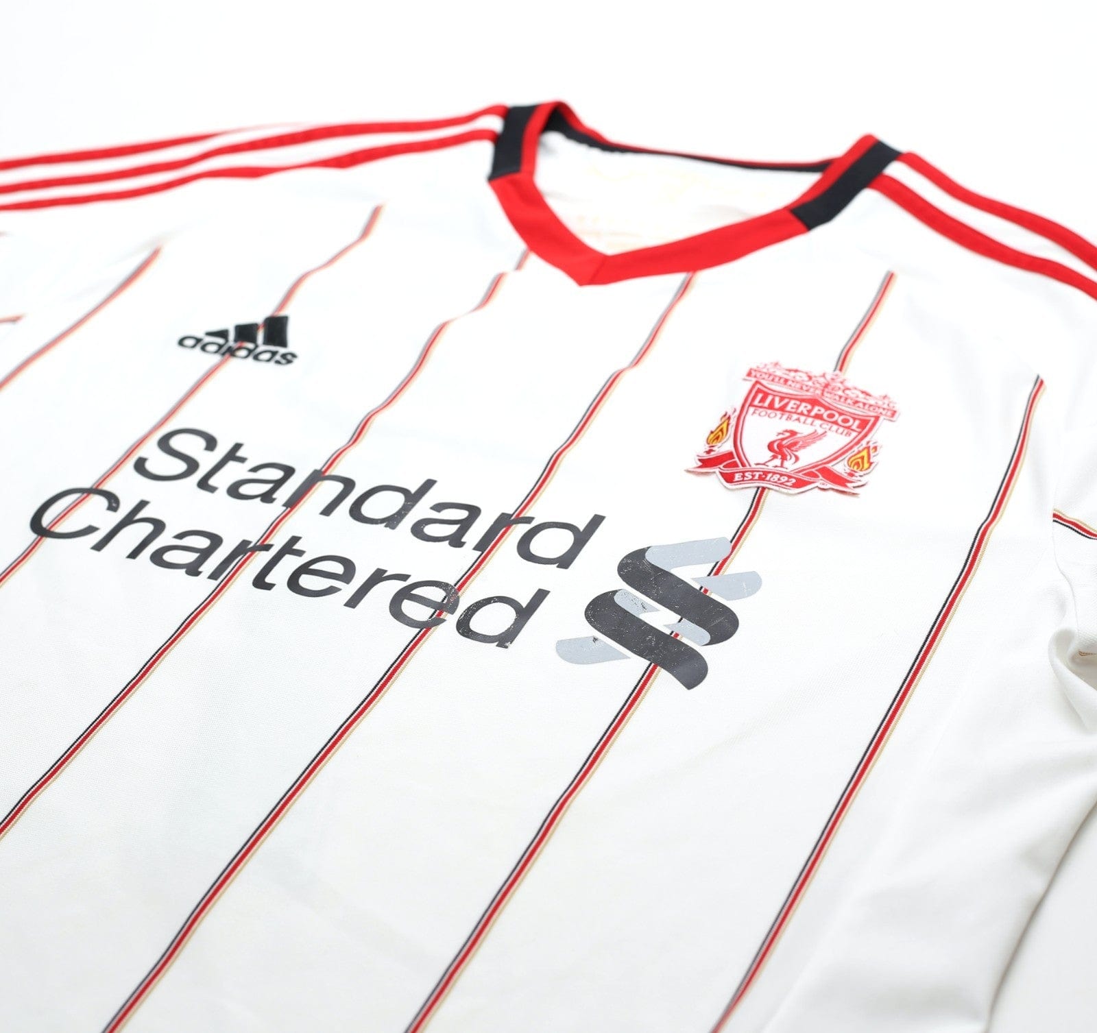 2010/11 SUAREZ #7 Liverpool Vintage adidas Away Football Shirt (M)