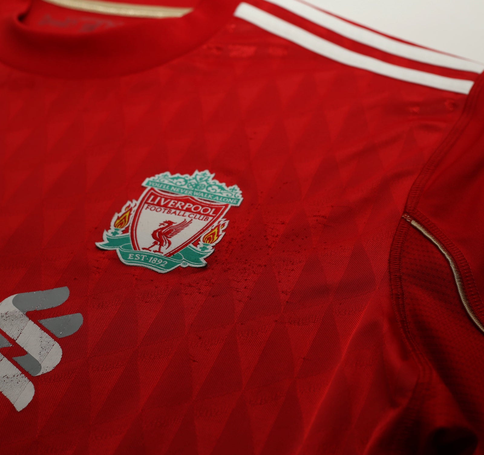 2010/11 SUAREZ #7 Liverpool Vintage adidas Home Football Shirt (XXL)