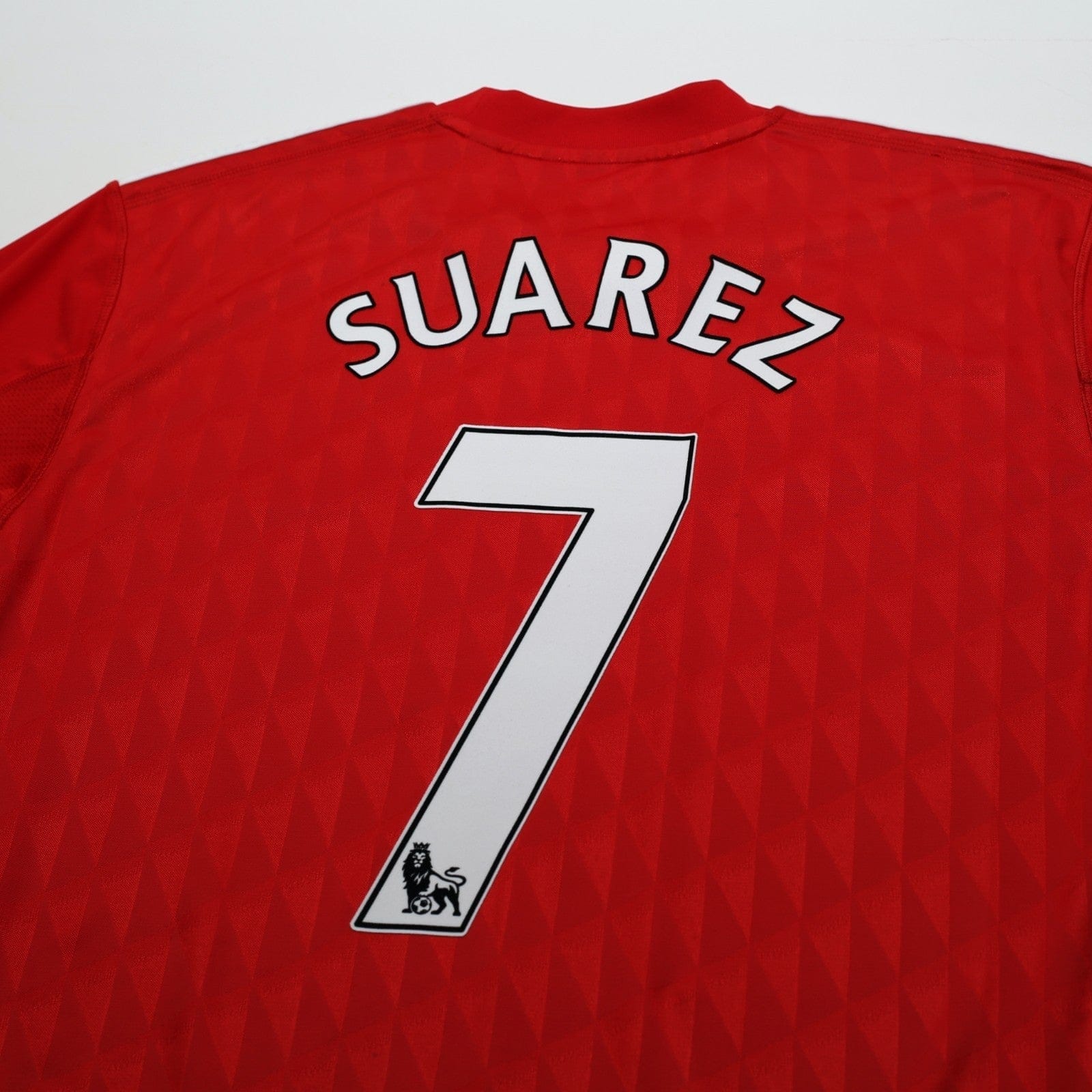 2010/12 Suarez #7 Liverpool Vintage adidas Home Football Shirt (XL)