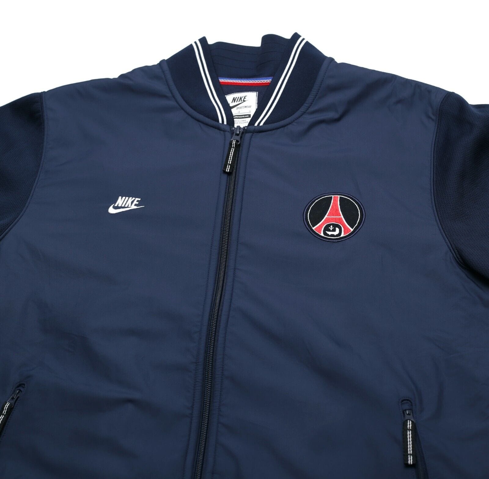 2010's PSG Vintage Nike Football Bomber Jacket Track Top (L)