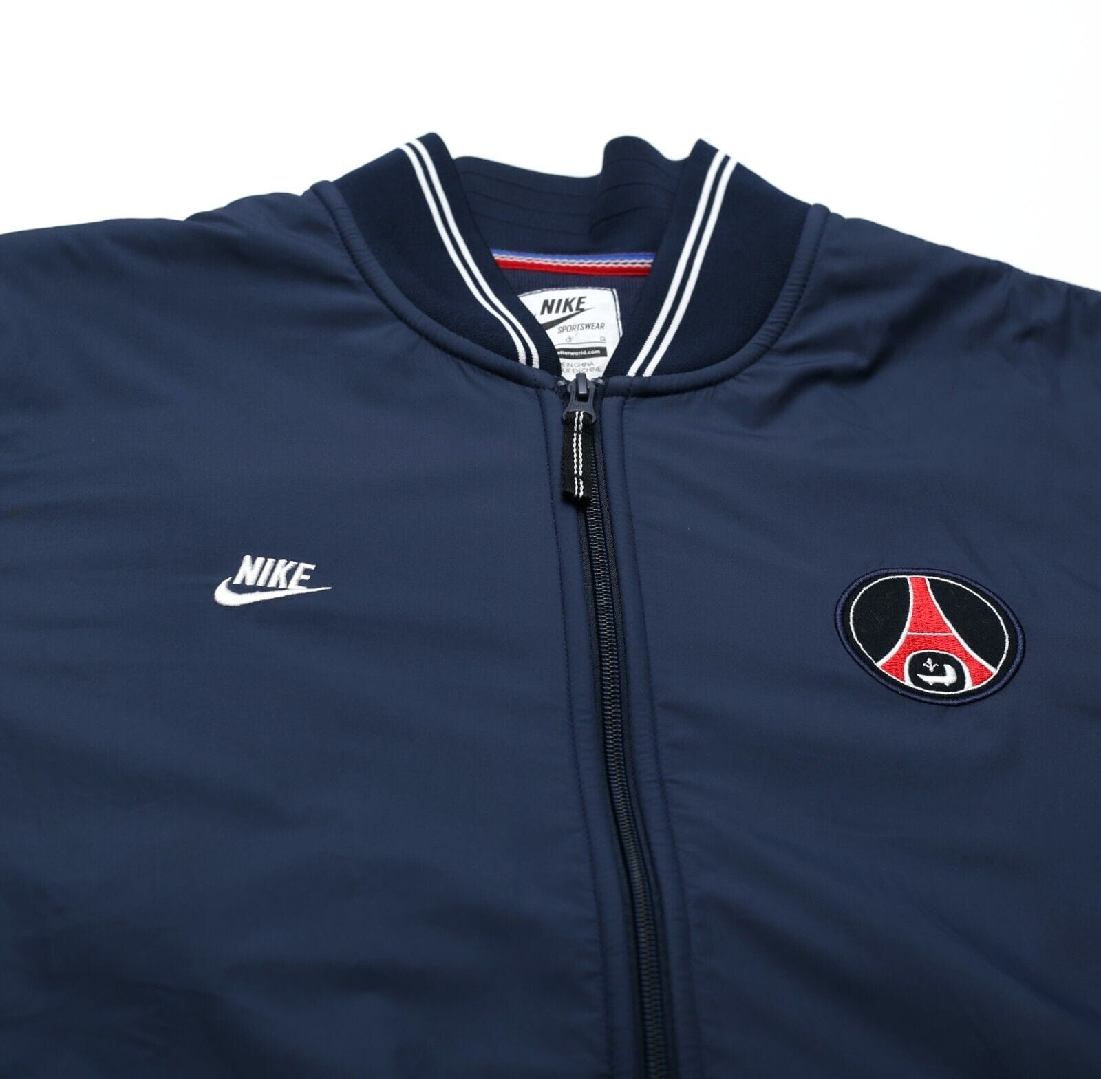 2010's PSG Vintage Nike Football Bomber Jacket Track Top (L)