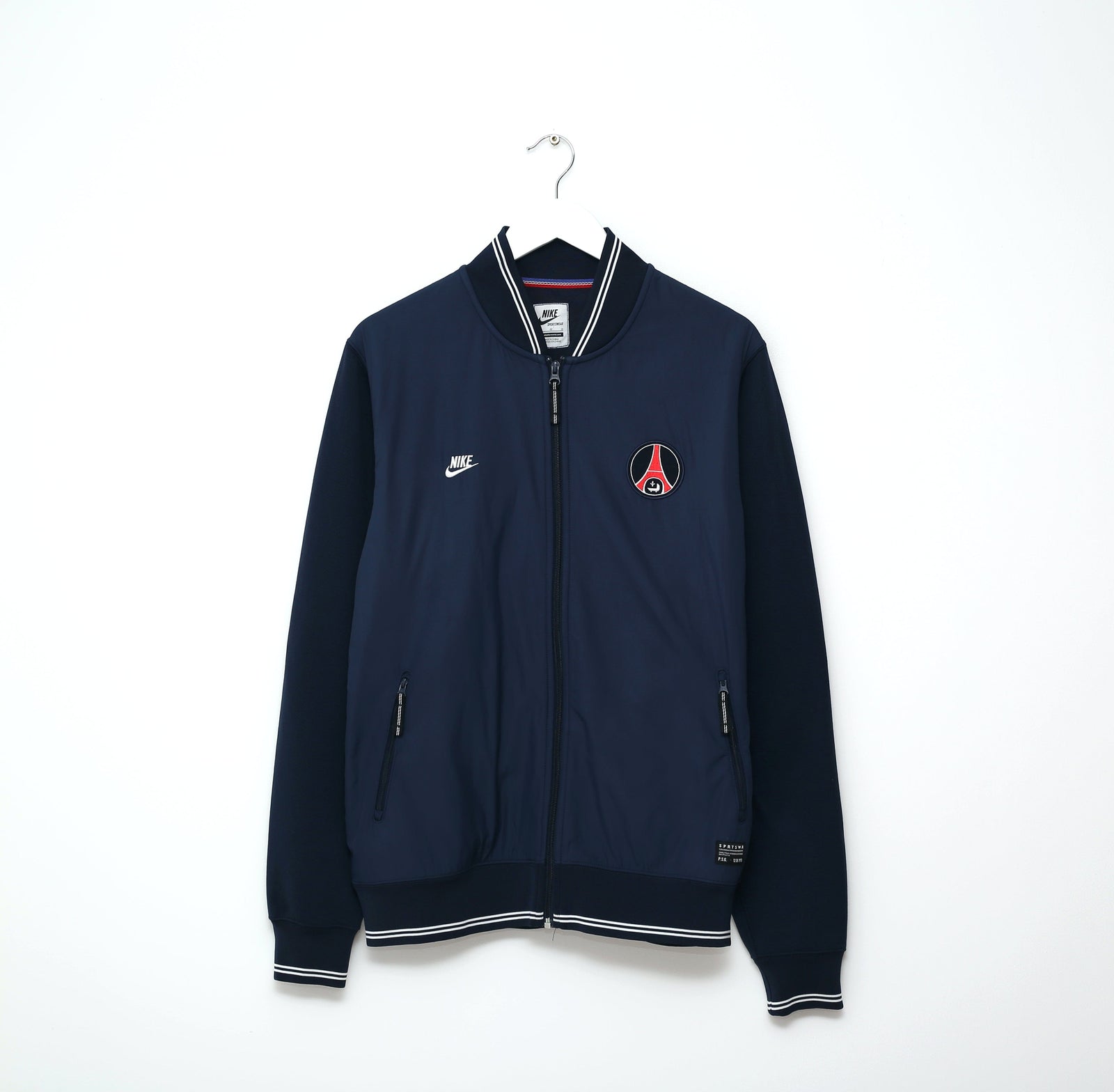 2010's PSG Vintage Nike Football Bomber Jacket Track Top (L)
