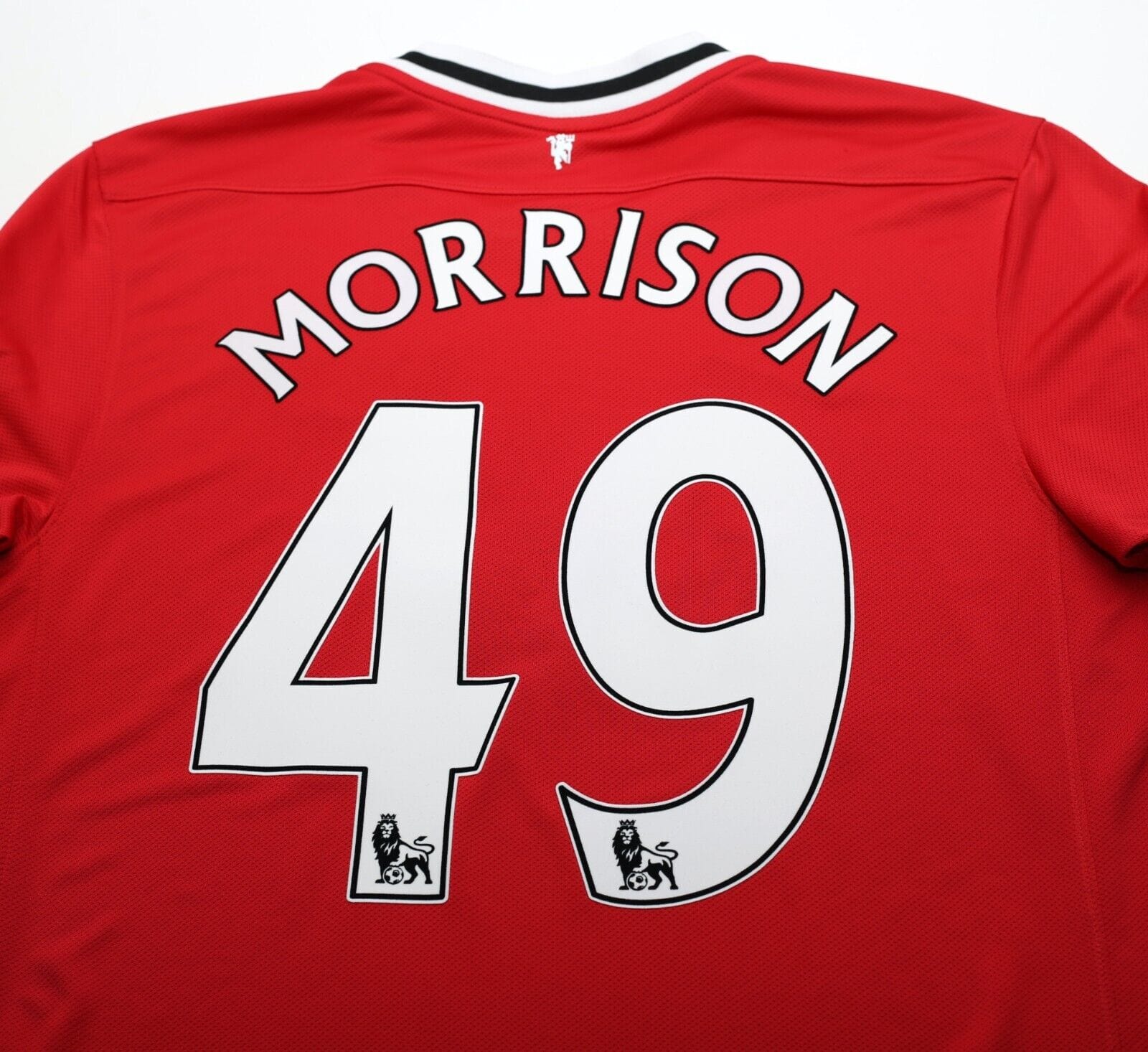 2011/12 MORRISON #49 Manchester United Vintage Nike Home Football Shirt (M/L)