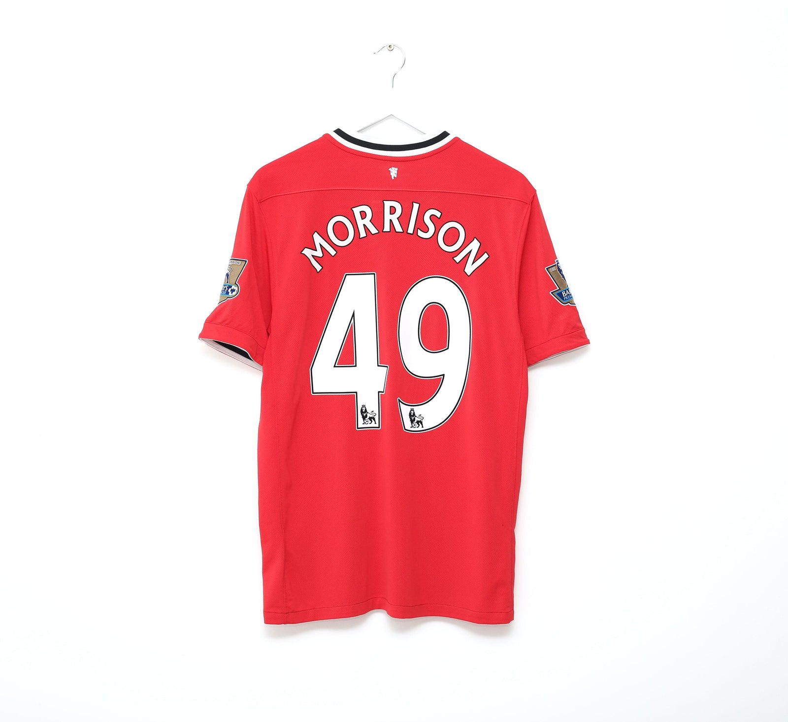 2011/12 MORRISON #49 Manchester United Vintage Nike Home Football Shirt (M/L)