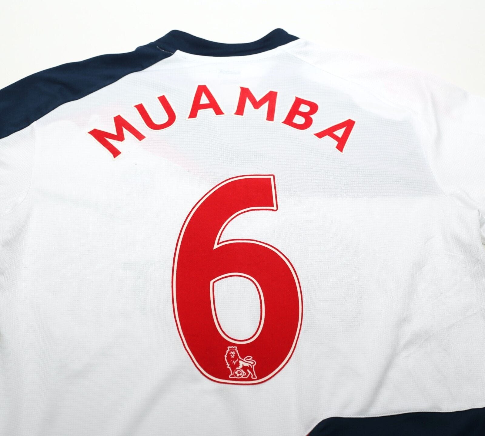 2011/12 MUAMBA #6 Bolton Wanderers Vintage Reebok Home Football Shirt (M/L)