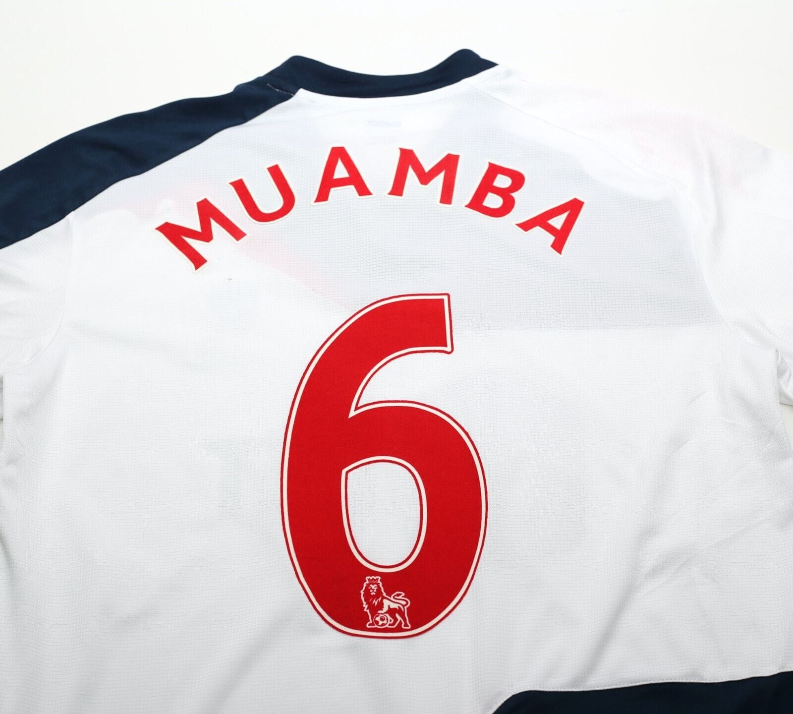 2011/12 MUAMBA #6 Bolton Wanderers Vintage Reebok Home Football Shirt (M/L)