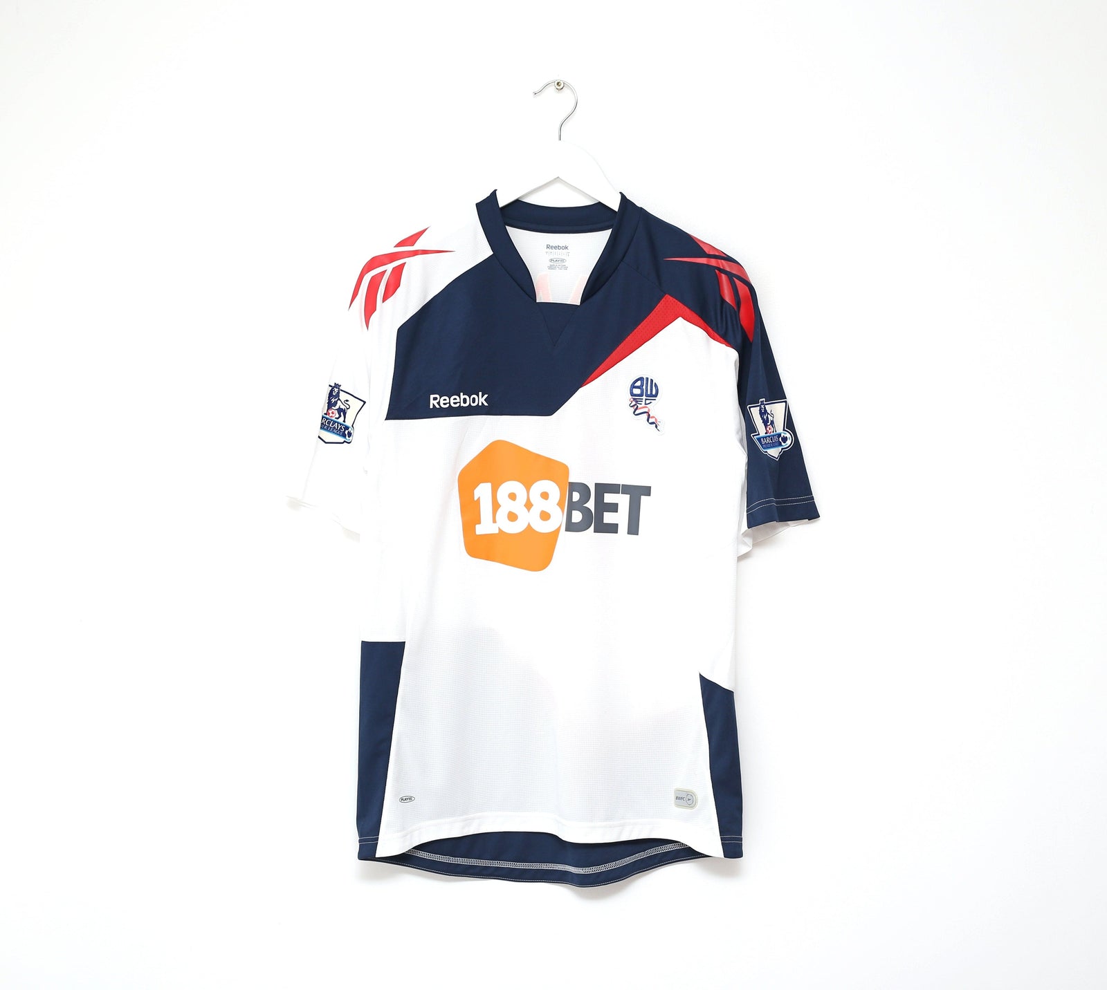 2011/12 MUAMBA #6 Bolton Wanderers Vintage Reebok Home Football Shirt (M/L)