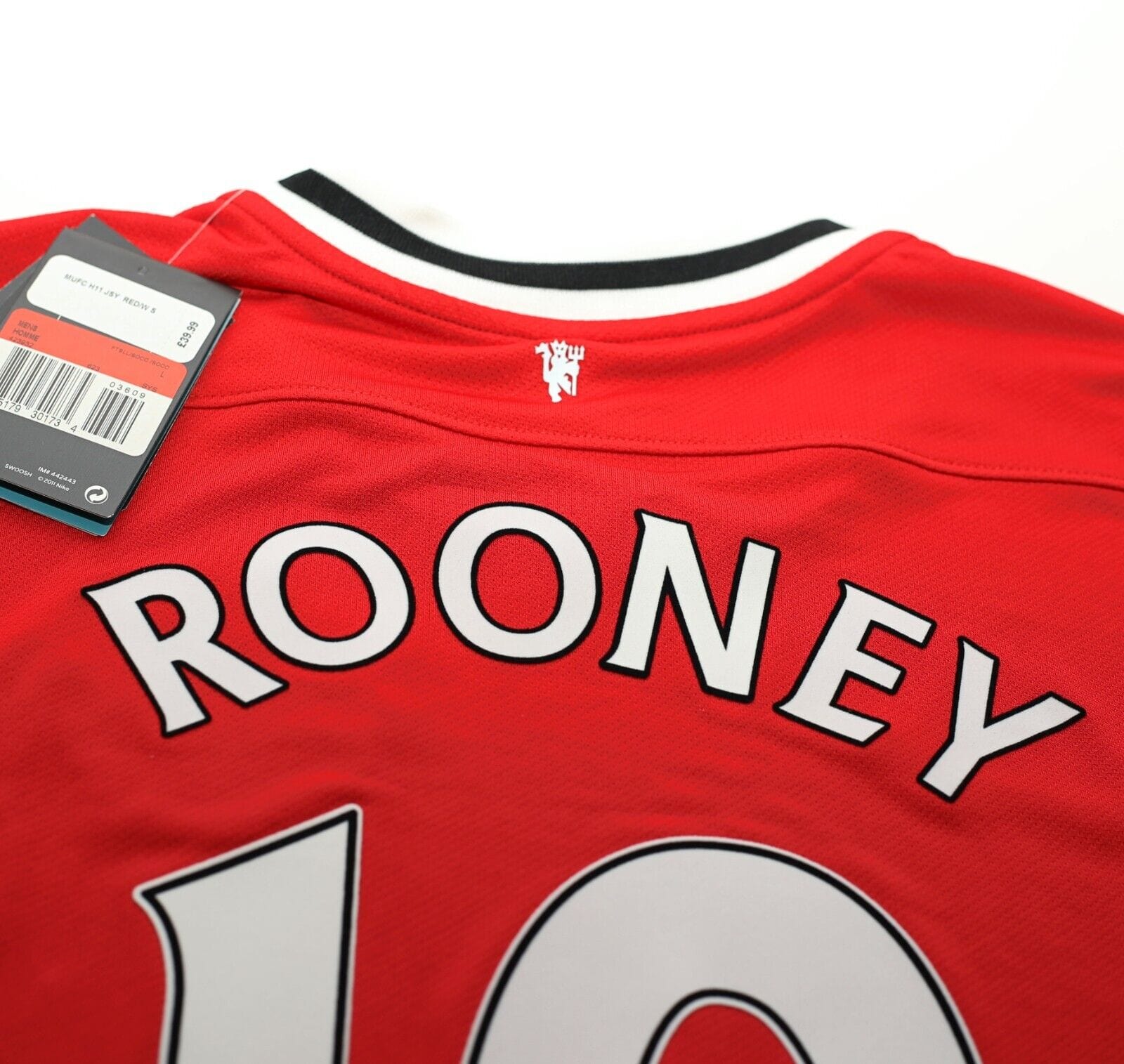2011/12 ROONEY #10 Manchester United Vintage Nike Home Football Shirt (L) BNWT