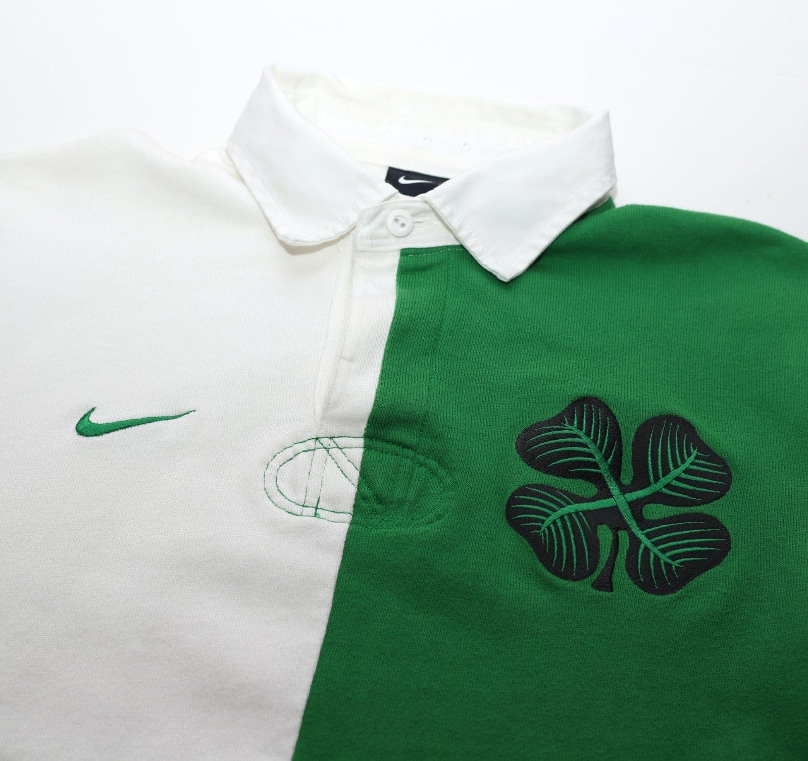 2012/13 CELTIC Vintage Nike Rugby Style Long Sleeve Football Shirt (M)