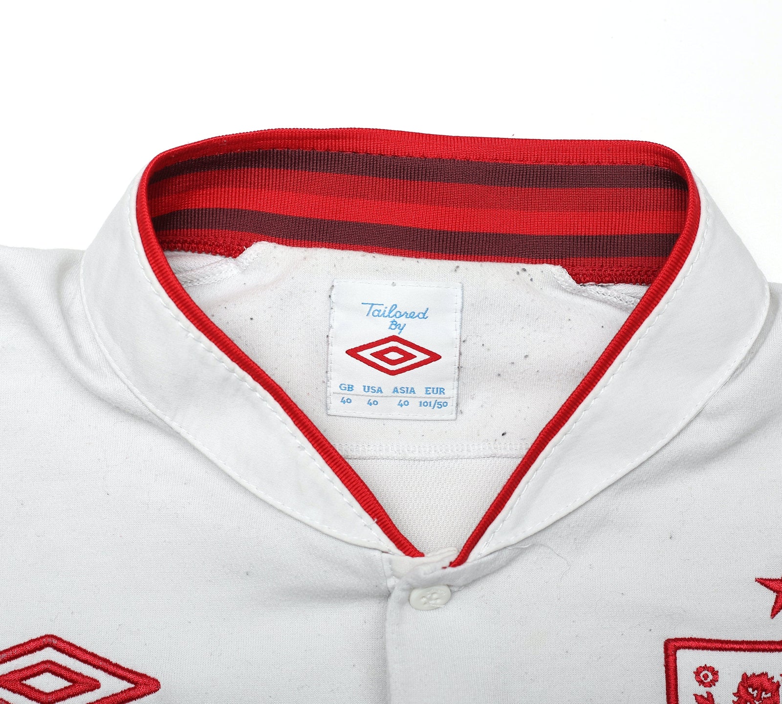 2012/13 ENGLAND Vintage Umbro Home Football Shirt (M) Euro 2012
