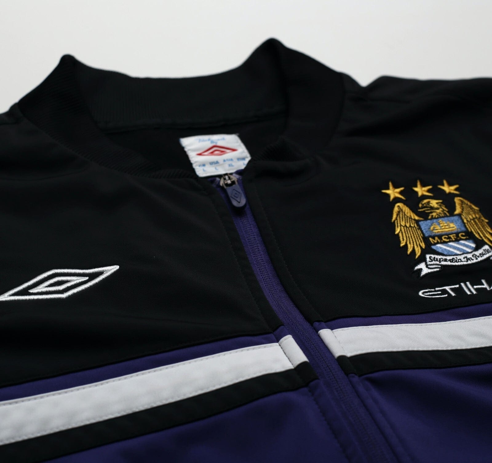 2012/13 MANCHESTER CITY Vintage Umbro Football Track Top Jacket (M/L)