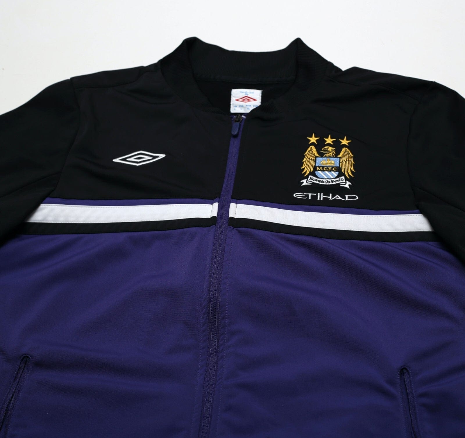 2012/13 MANCHESTER CITY Vintage Umbro Football Track Top Jacket (M/L)