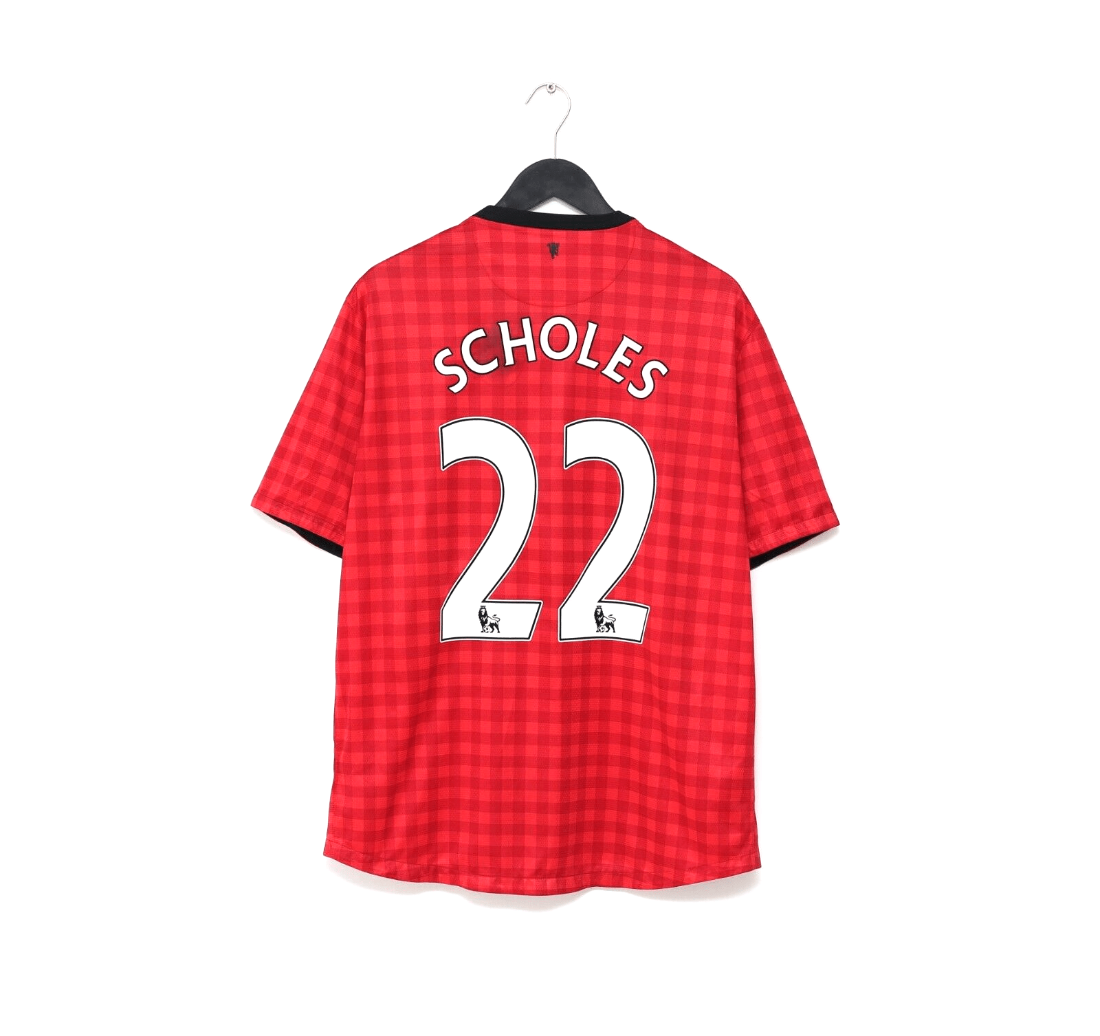 2012/13 SCHOLES #22 Manchester United Vintage Nike Home Football Shirt (XL)