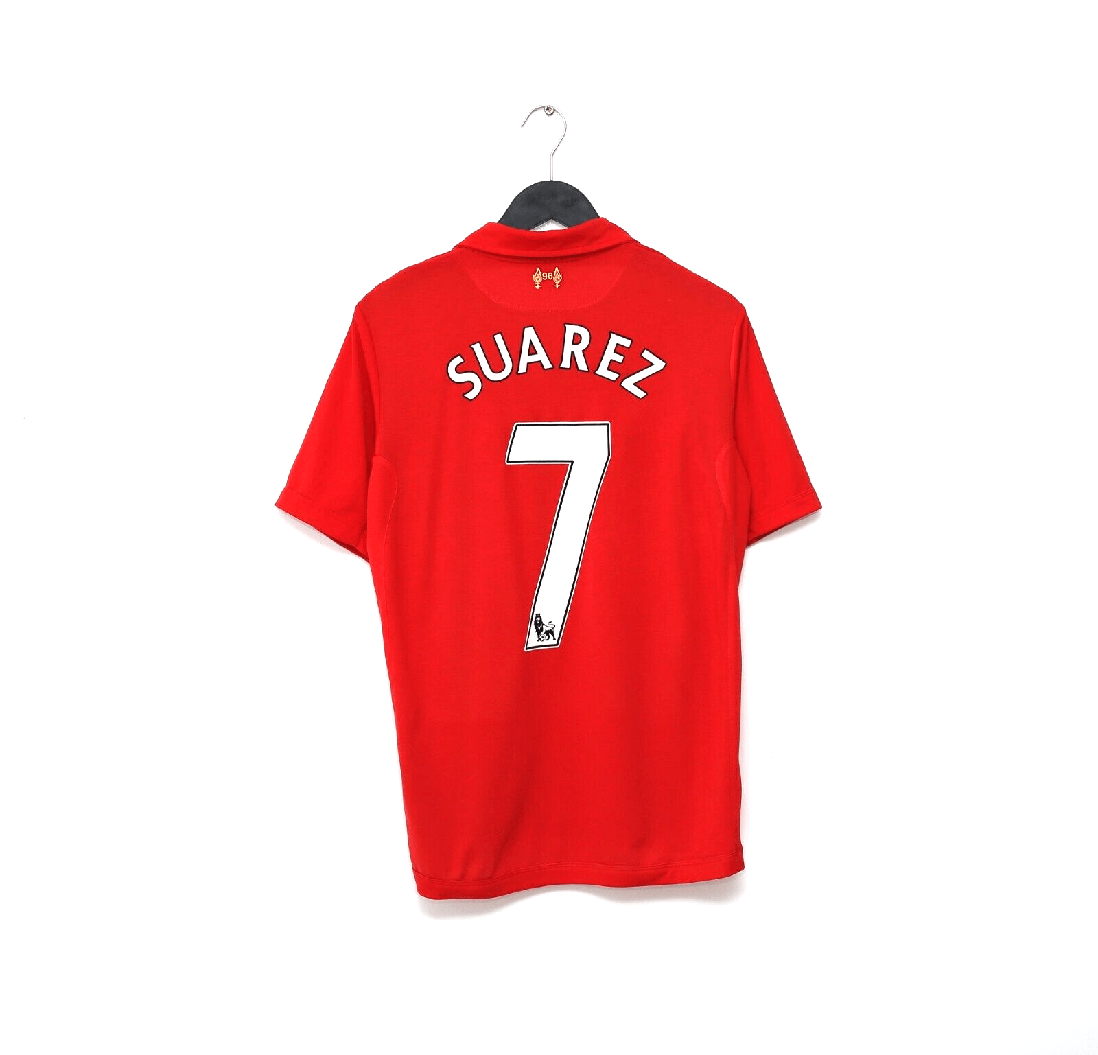 2012/13 SUAREZ #7 Liverpool Vintage Warrior Home Football Shirt Jersey (M)