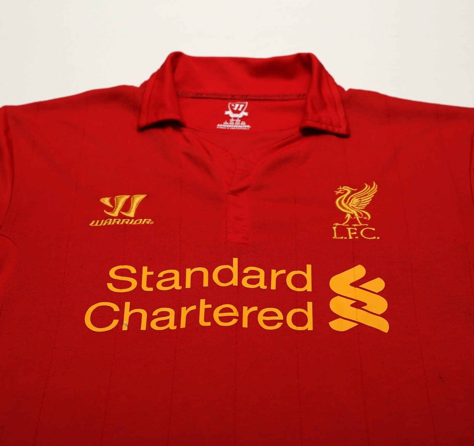 2012/13 SUAREZ #7 Liverpool Vintage Warrior Home Football Shirt (L)