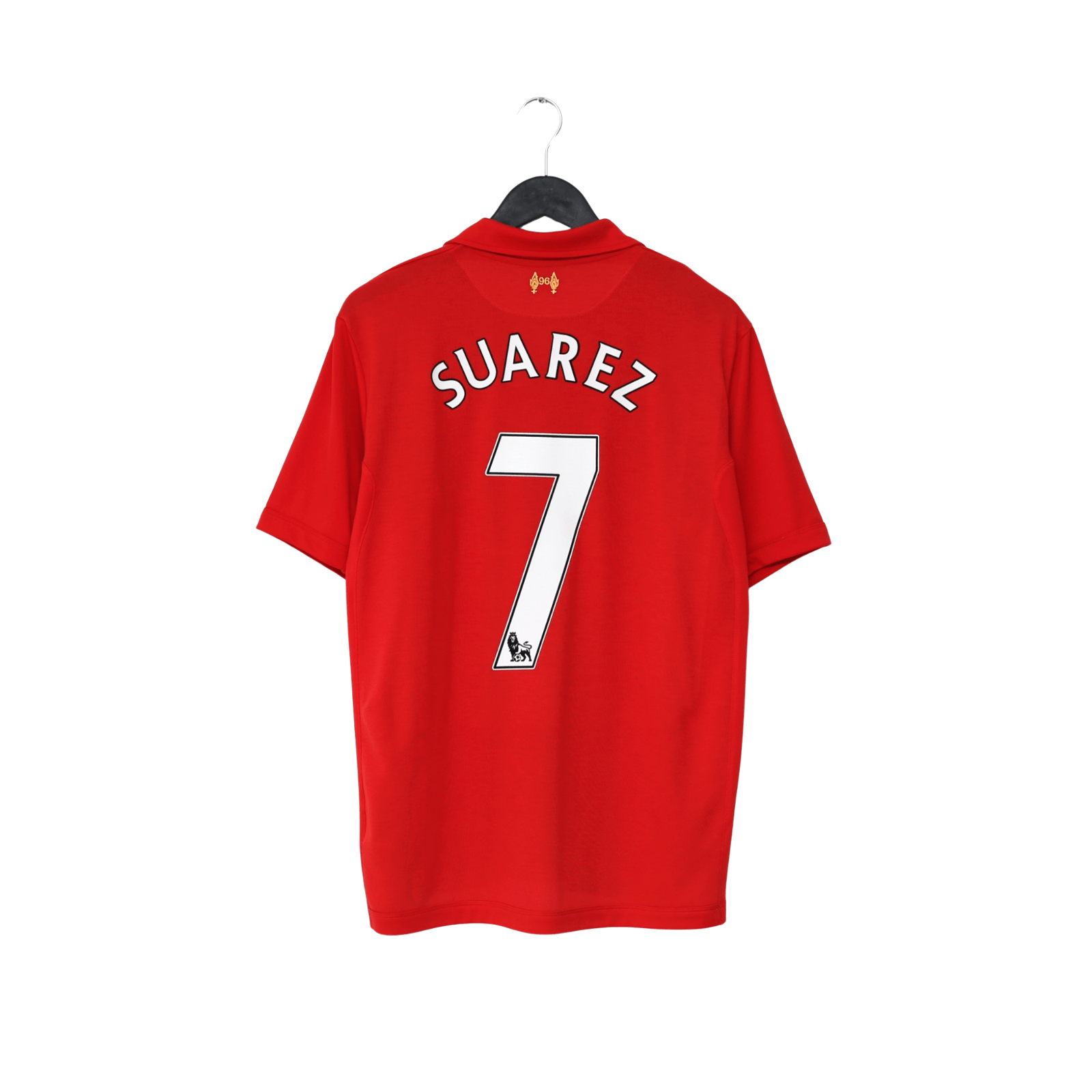 2012/13 Suarez #7 Liverpool Vintage Warrior Home Football Shirt (L)