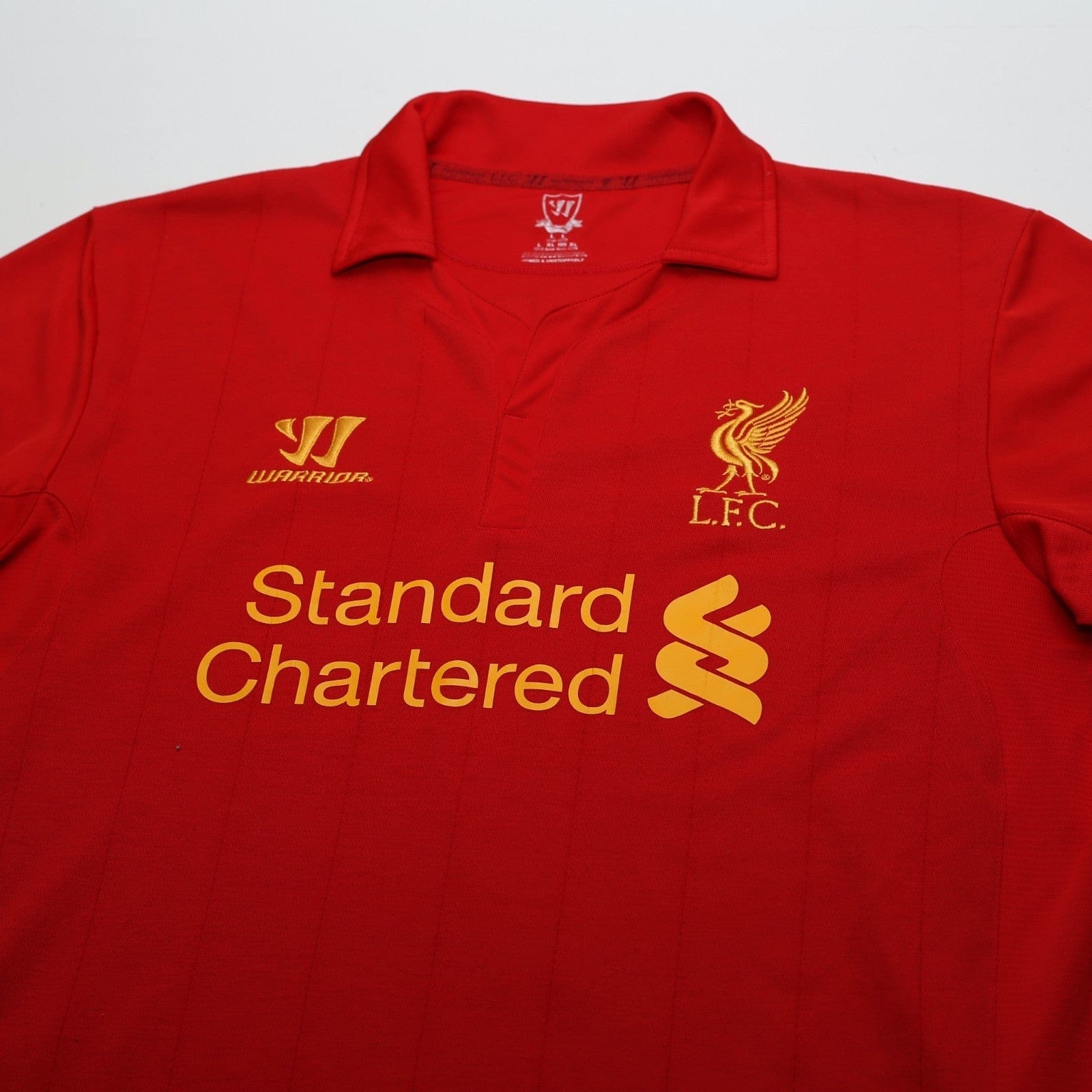 2012/13 Suarez #7 Liverpool Vintage Warrior Home Football Shirt (L)