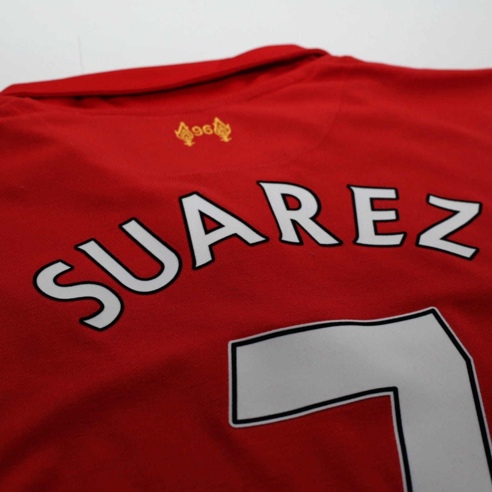 2012/13 Suarez #7 Liverpool Vintage Warrior L/S Home Football Shirt (L)