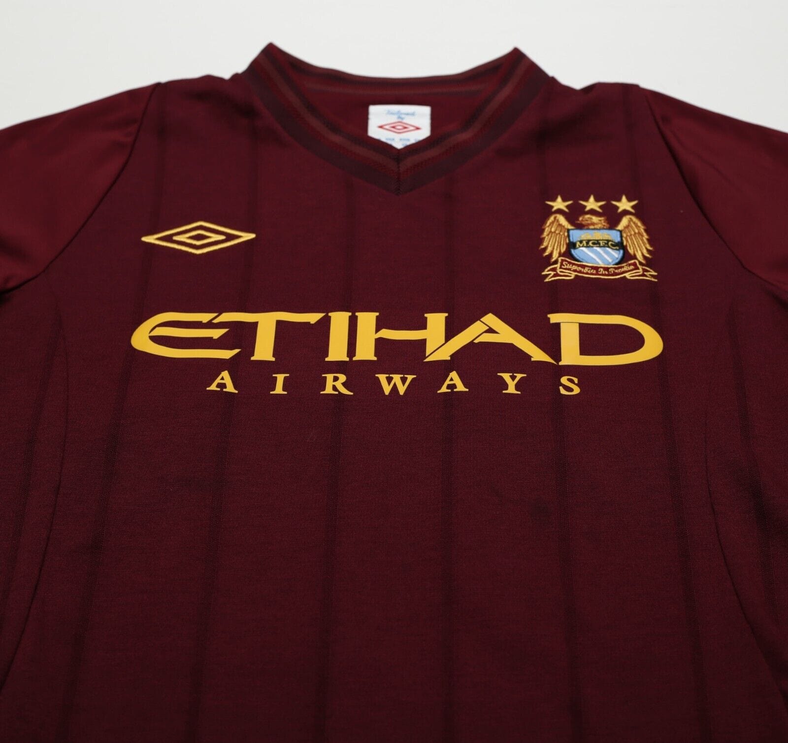 2012/13 TEVEZ #32 Manchester City Vintage Umbro Away Football Shirt (M)