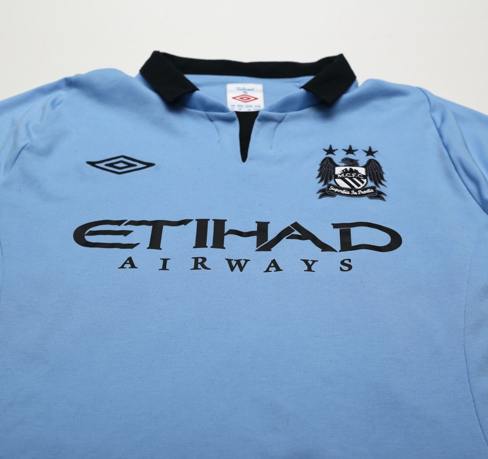 2012/13 TOURE YAYA #42 Manchester City Vintage Umbro Home Football Shirt (XL) 44