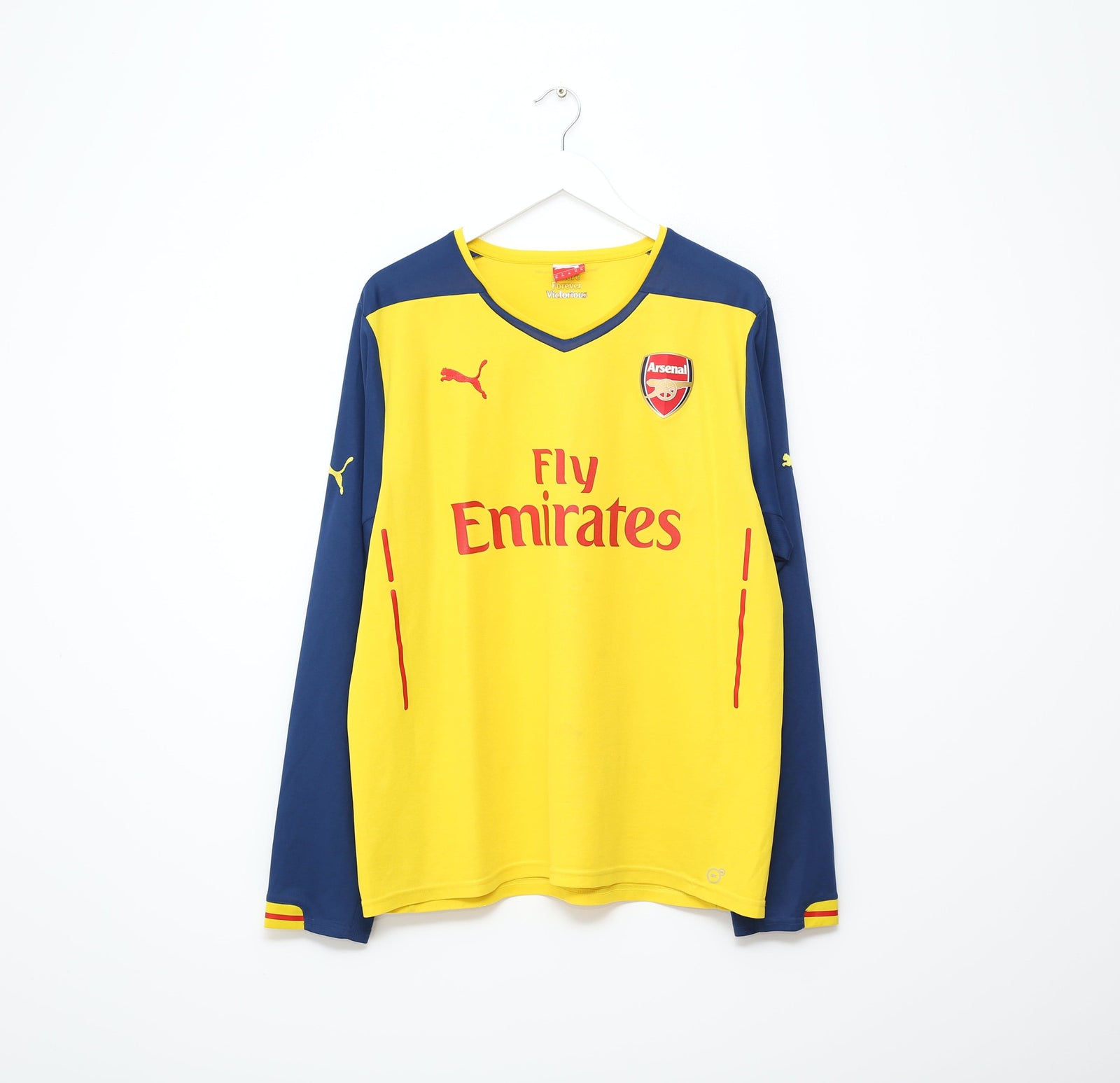 2014/15 ARSENAL Vintage PUMA Away Long Sleeve Football Shirt (XL)
