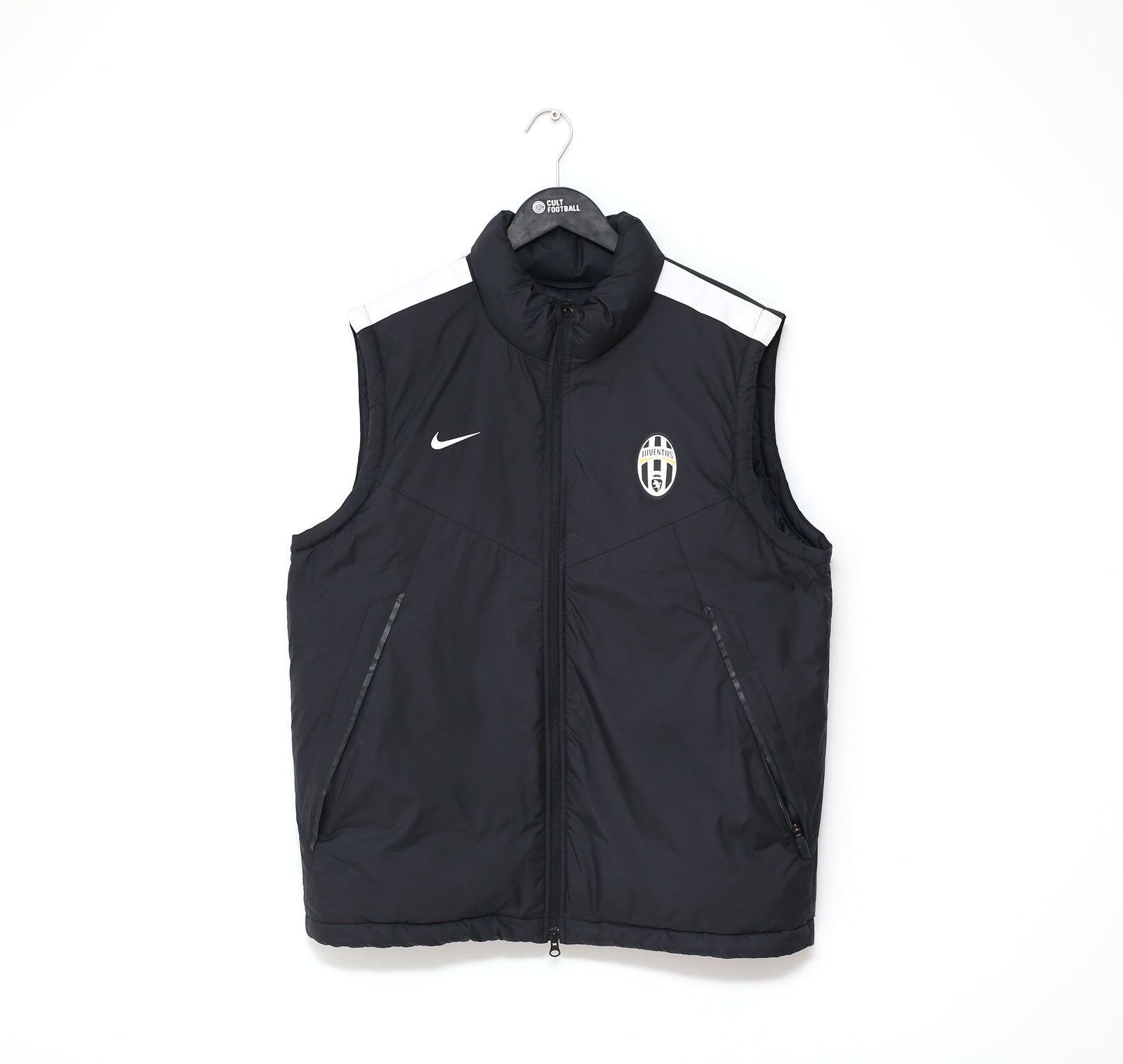 2014/15 JUVENTUS Vintage Nike Padded Vest Gillet (L) Pogba, Pirlo, Tevez Era