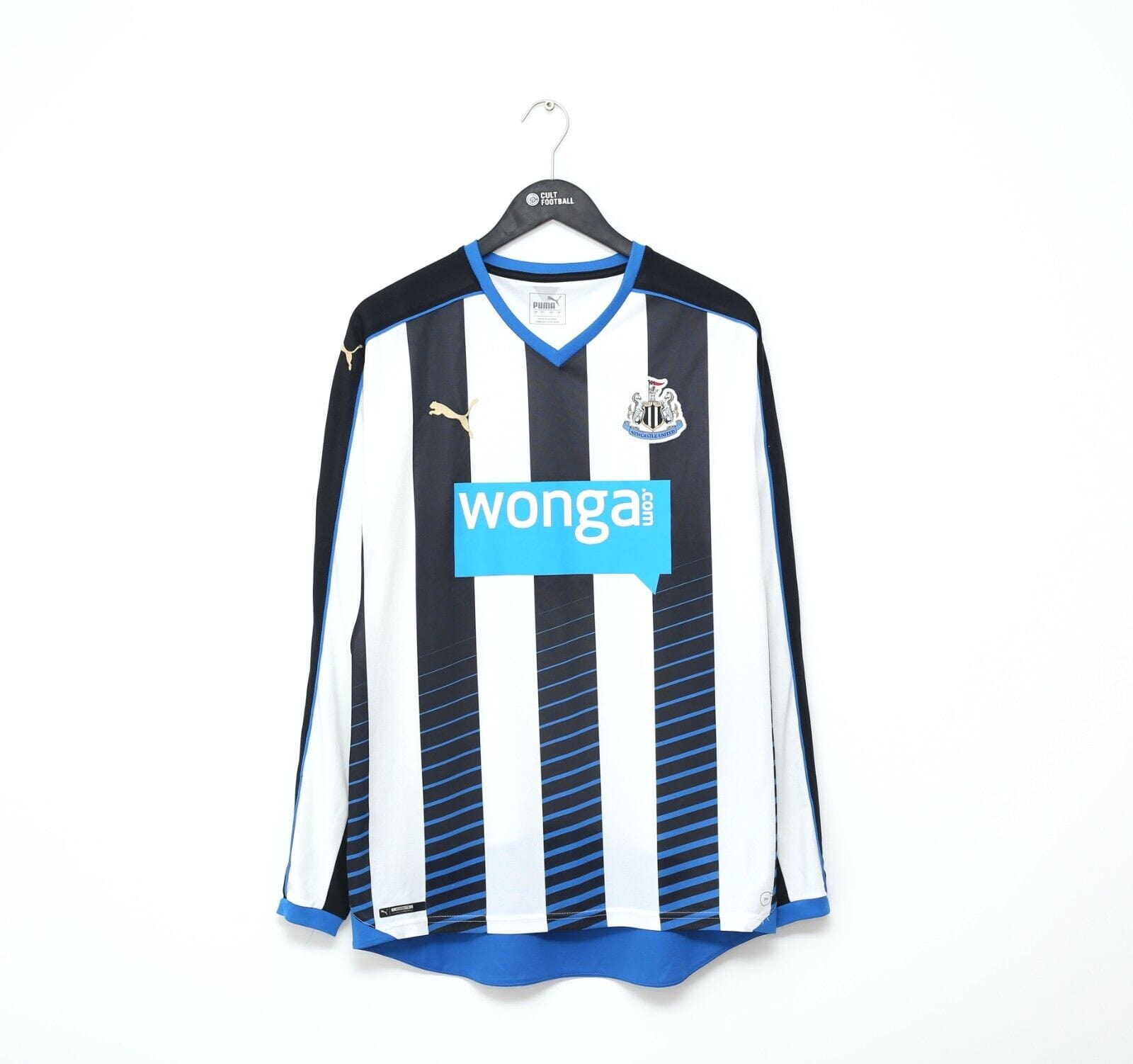 2015/16 NEWCASTLE UNITED Vintage PUMA Long Sleeve Home Football Shirt (L)
