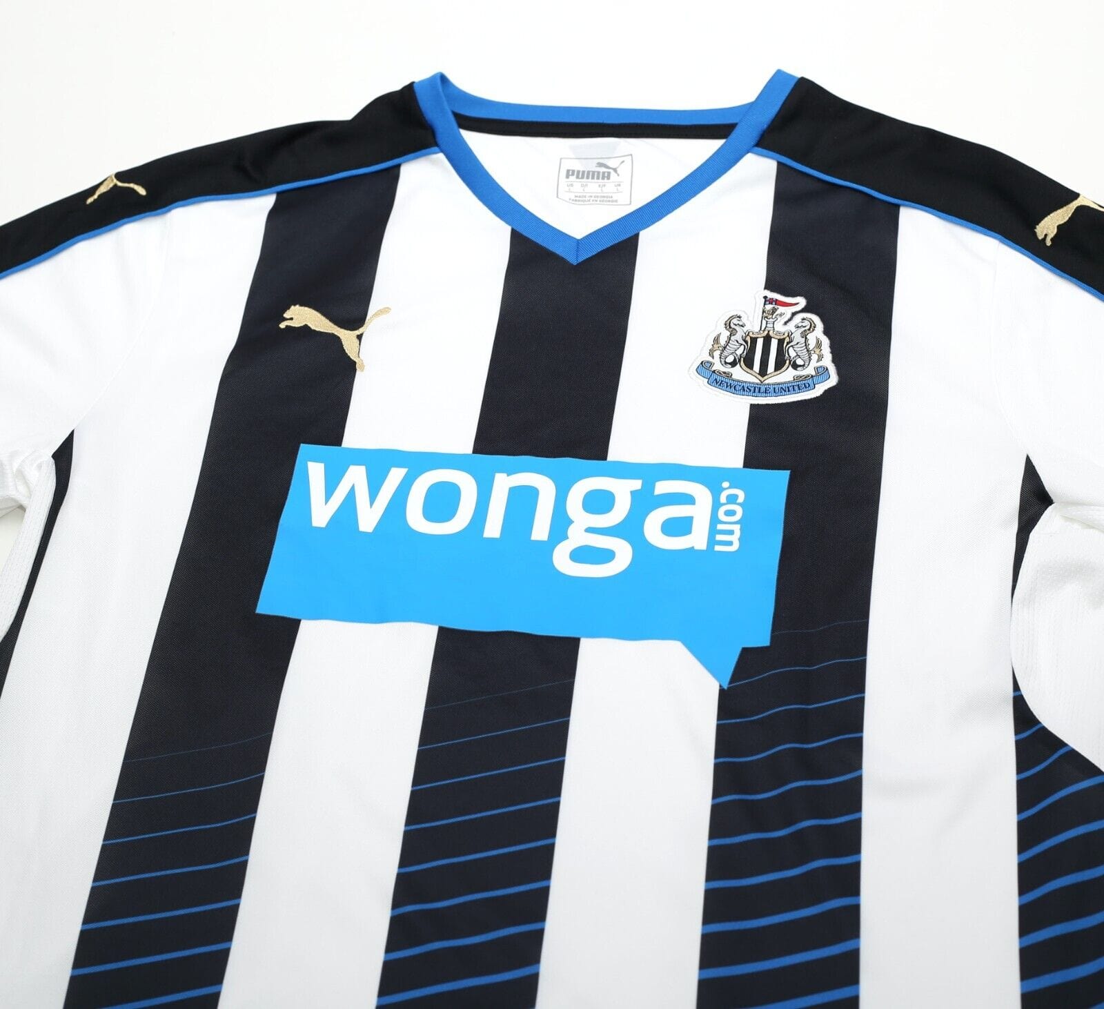 2015/16 NEWCASTLE UNITED Vintage PUMA Long Sleeve Home Football Shirt (L)