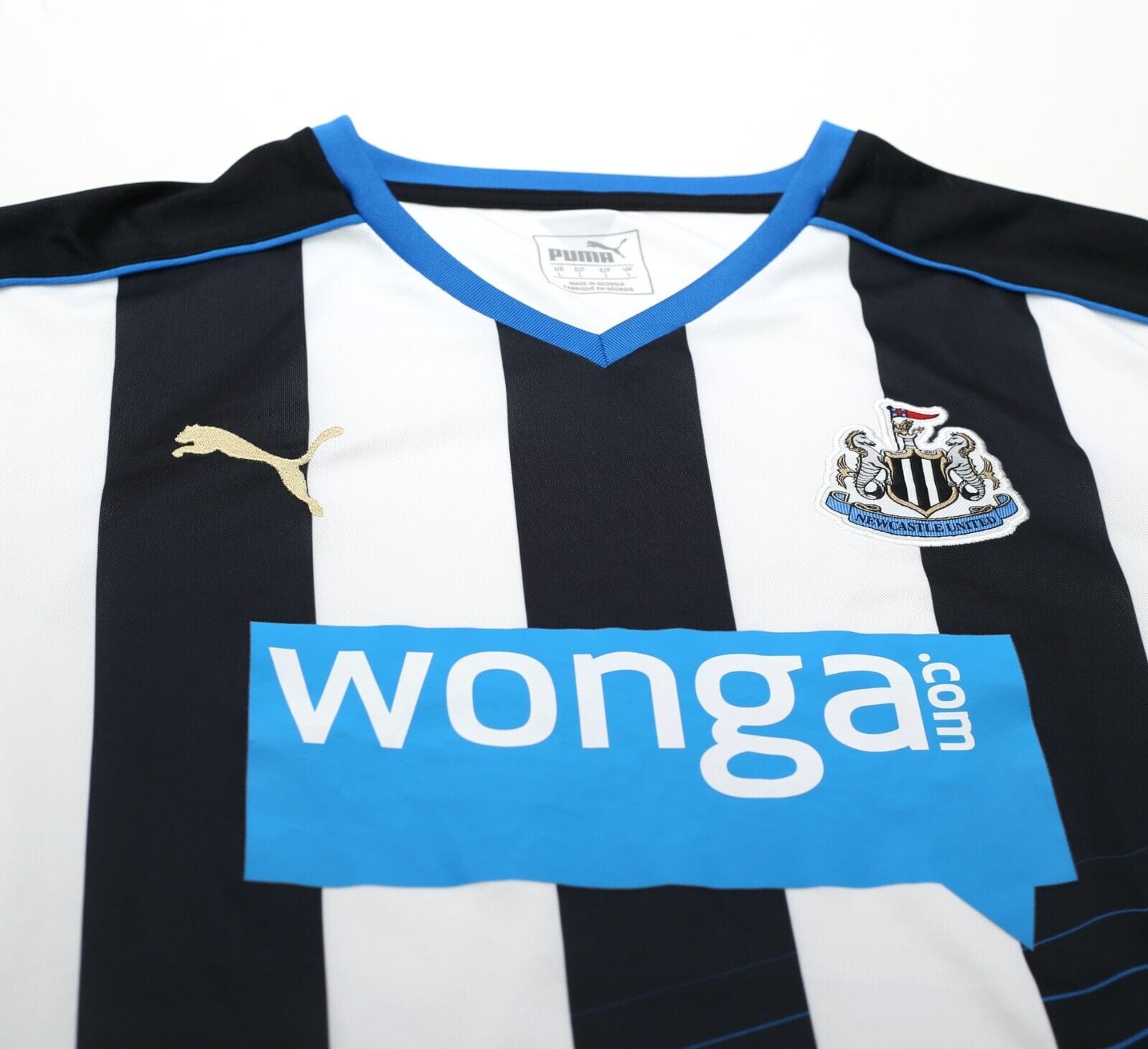 2015/16 NEWCASTLE UNITED Vintage PUMA Long Sleeve Home Football Shirt (L)
