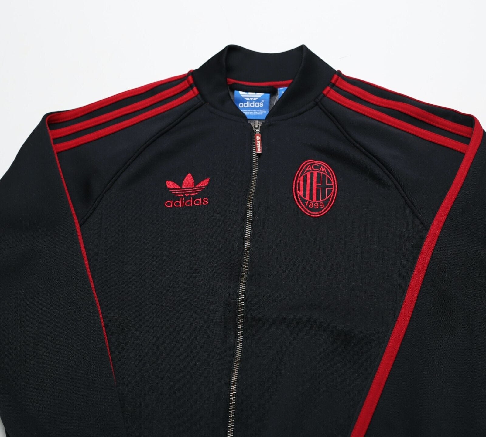 2015 AC MILAN Retro adidas Originals Football Superstar Track Top Jacket (XS)
