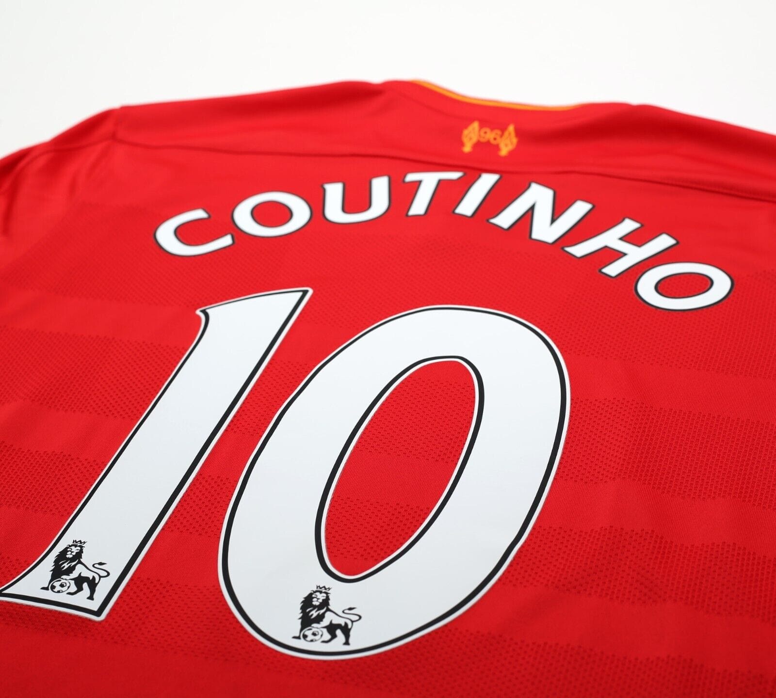 2016/17 COUTINHO #10 Liverpool Vintage New Balance Home Football Shirt (XL)