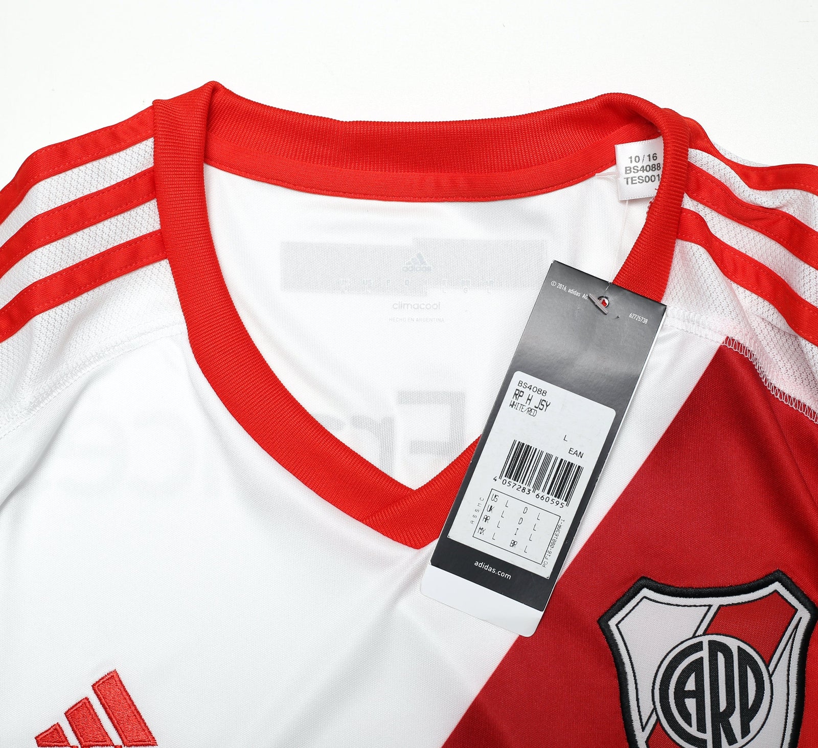 2016/17 RIVER PLATE Adidas Home Football Shirt (L) BNWT