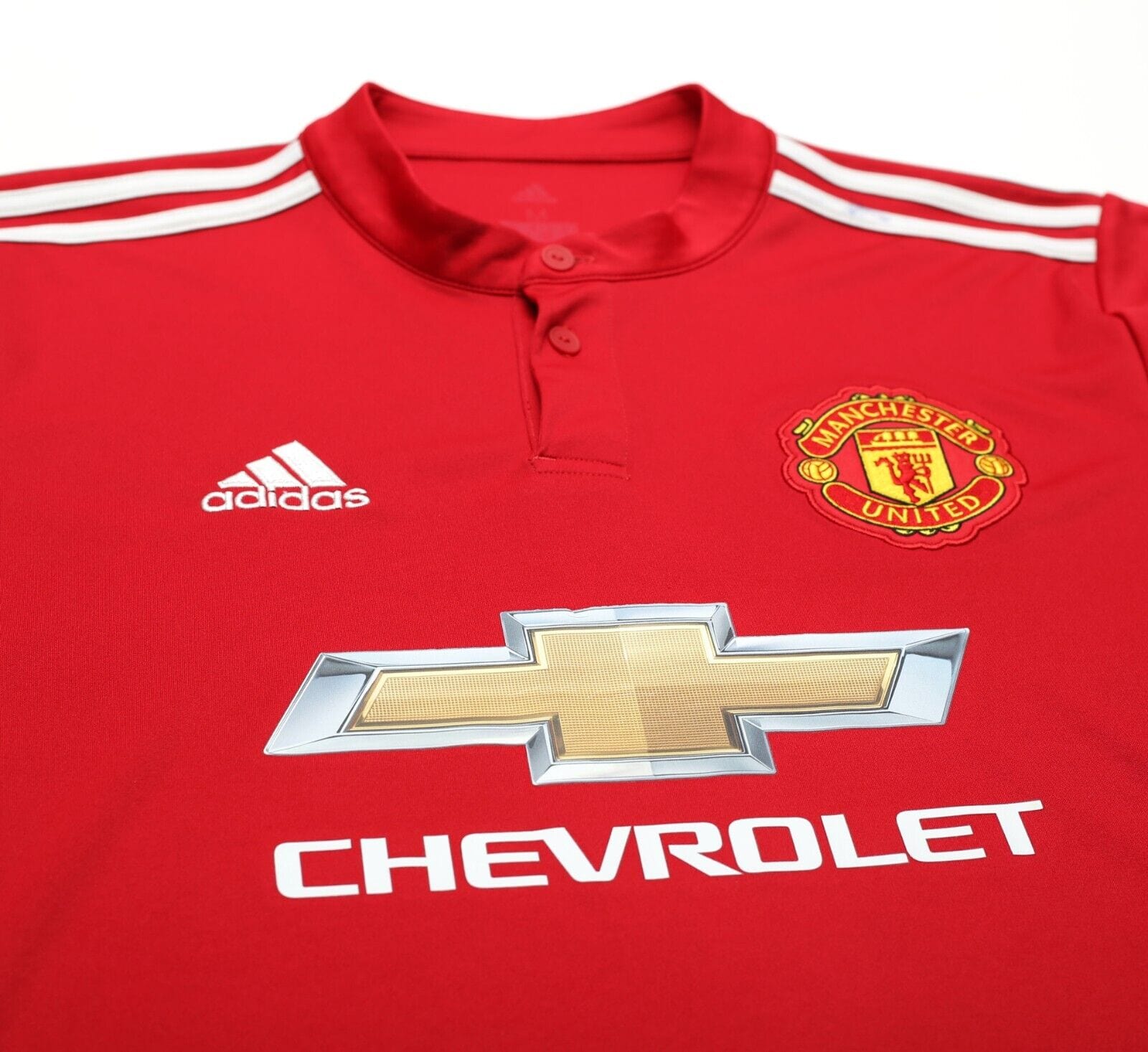 2017/18 MANCHESTER UNITED Vintage adidas Home Football Shirt (M)