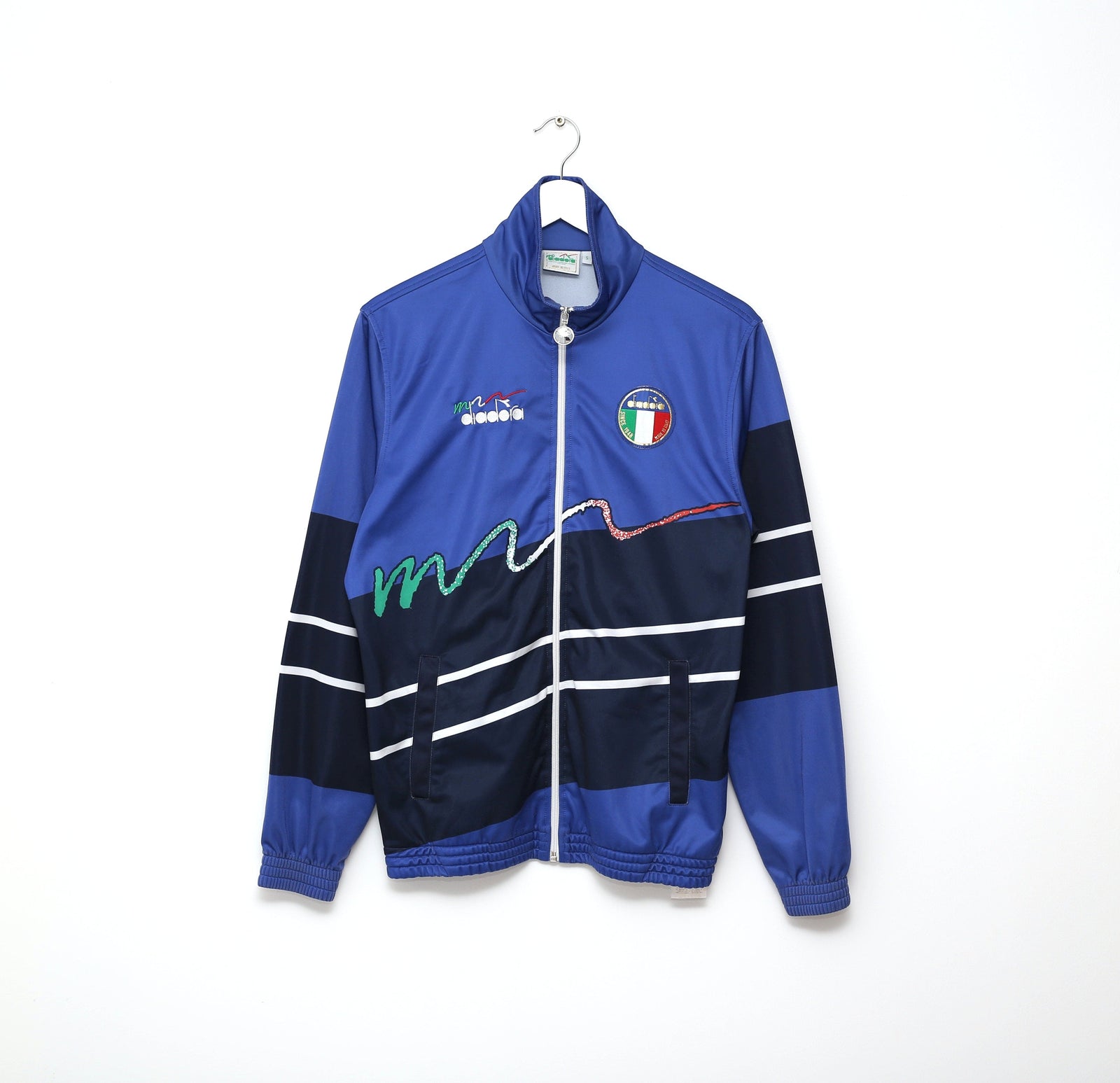 2017 Diadora x Baggio ITALY 1990/92 Retro Football Track Top Jacket (S)