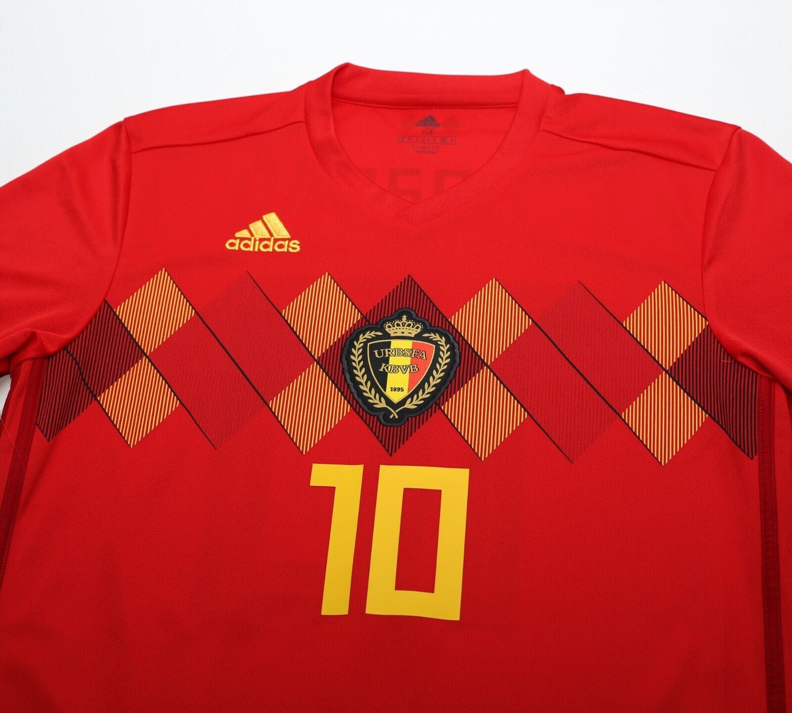2018/19 HAZARD #10 Belguim Vintage adidas Home Football Shirt (M) World Cup 2018
