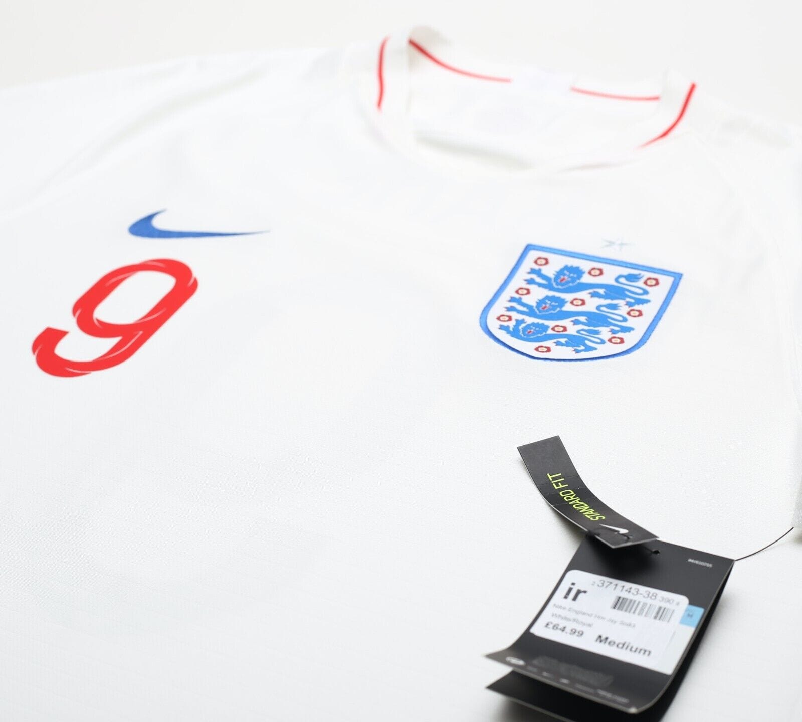 2018/19 KANE #9 England Nike Home Football Shirt (M) WC 2018 BNWT
