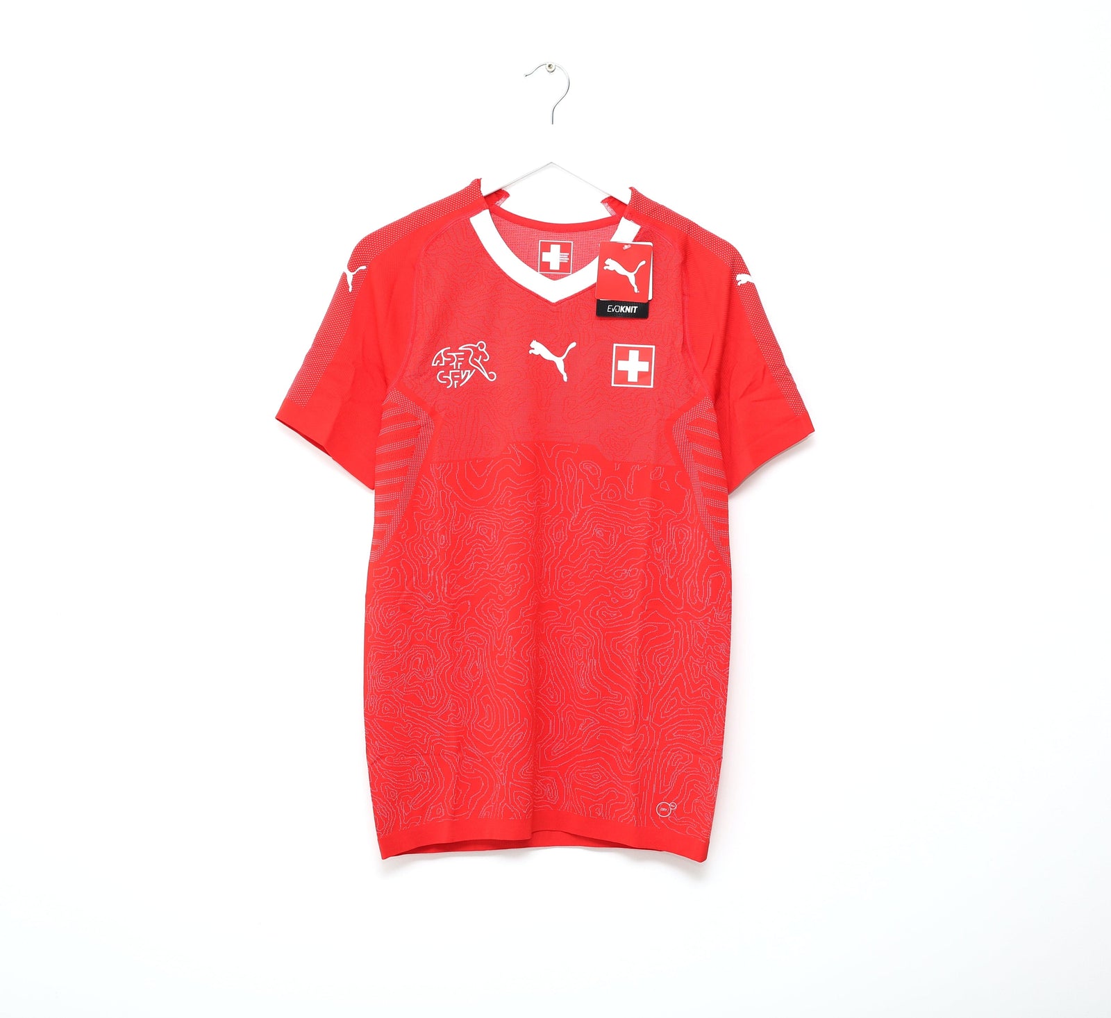 2018/19 SWITZERLAND Vintage PUMA EcoKnit Player Issue Home Football Shirt (XL)
