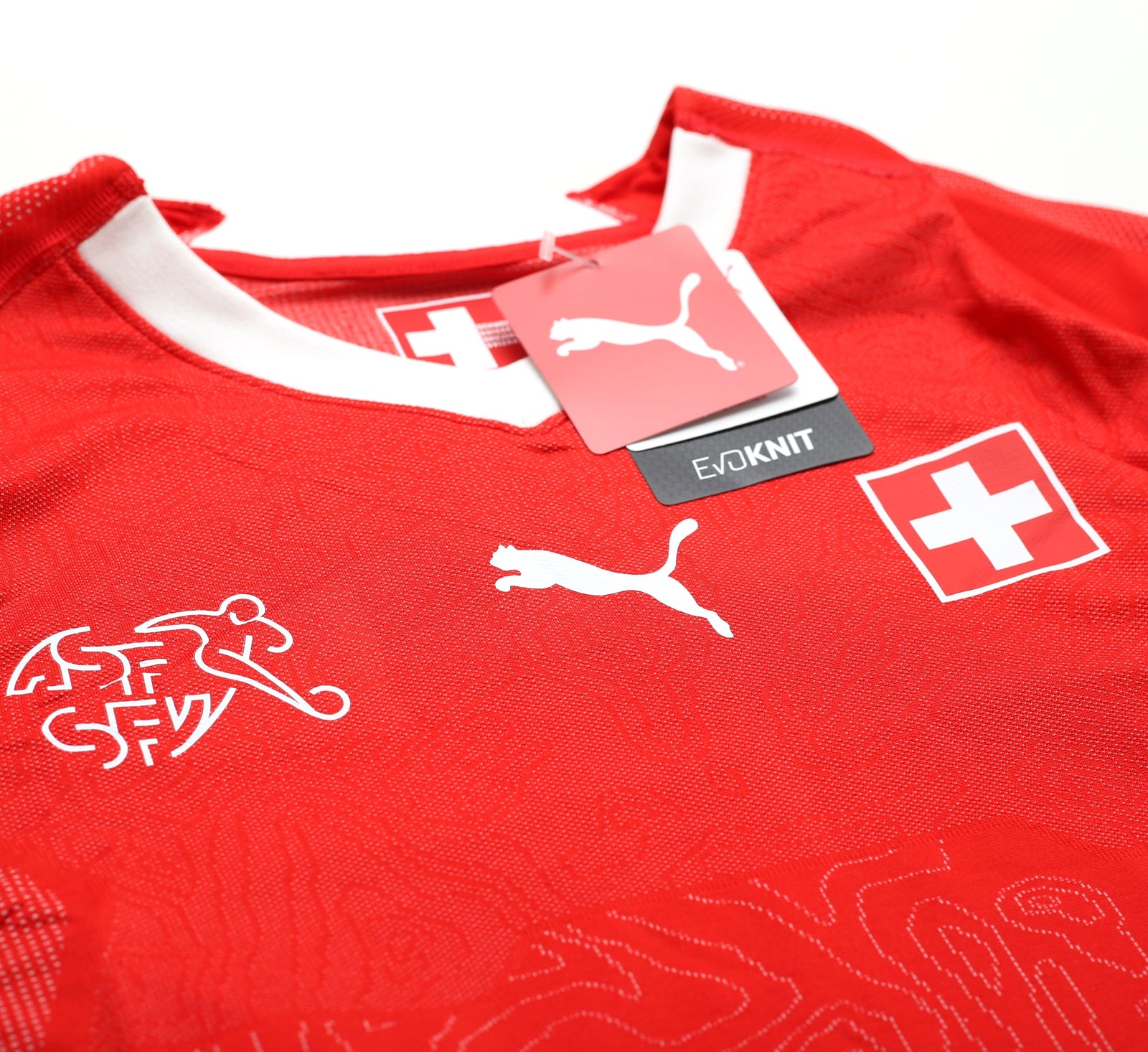 2018/19 SWITZERLAND Vintage PUMA EcoKnit Player Issue Home Football Shirt (XL)