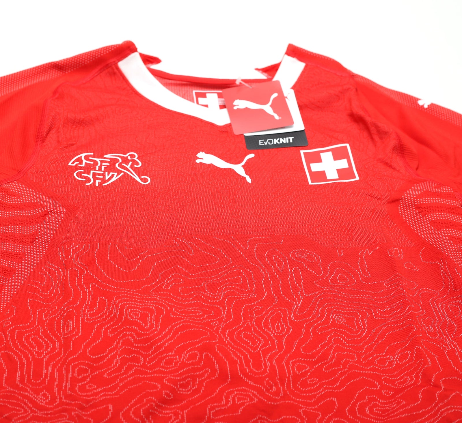 2018/19 SWITZERLAND Vintage PUMA EcoKnit Player Issue Home Football Shirt (XL)