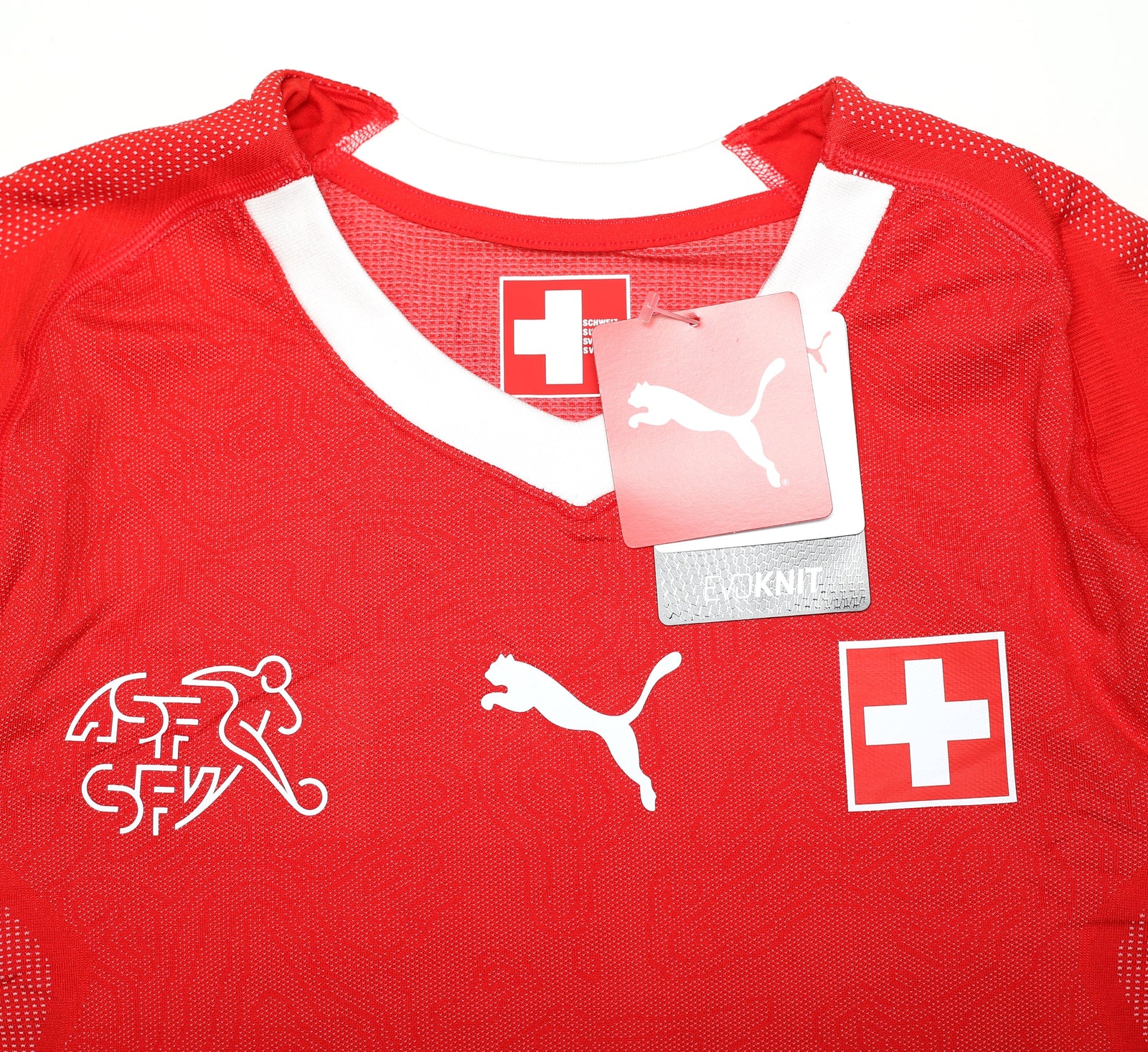 2018/19 SWITZERLAND Vintage PUMA EcoKnit Player Issue Home Football Shirt (XL)