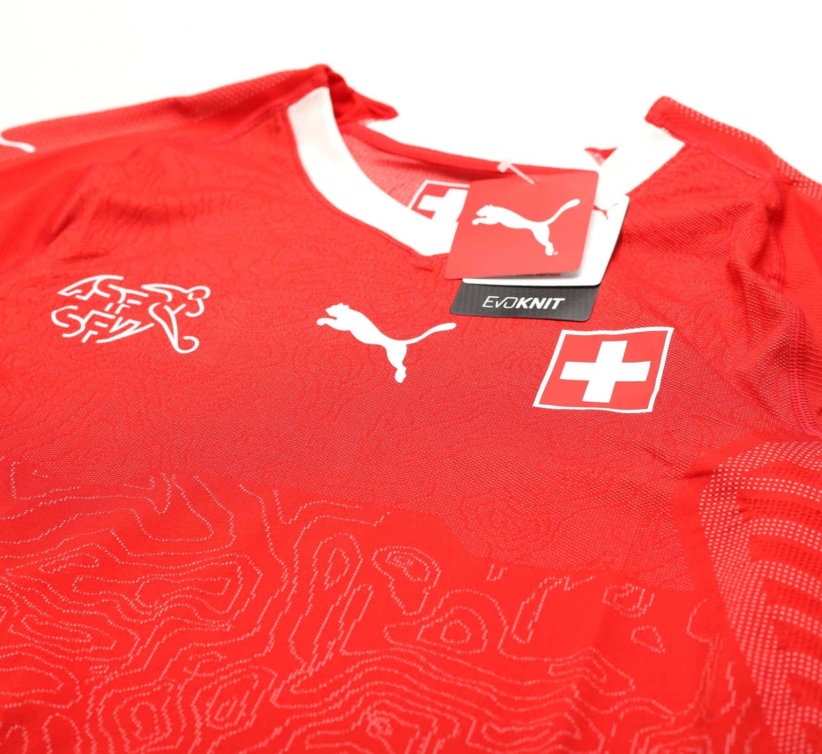 2018/19 SWITZERLAND Vintage PUMA EcoKnit Player Issue Home Football Shirt (XL)