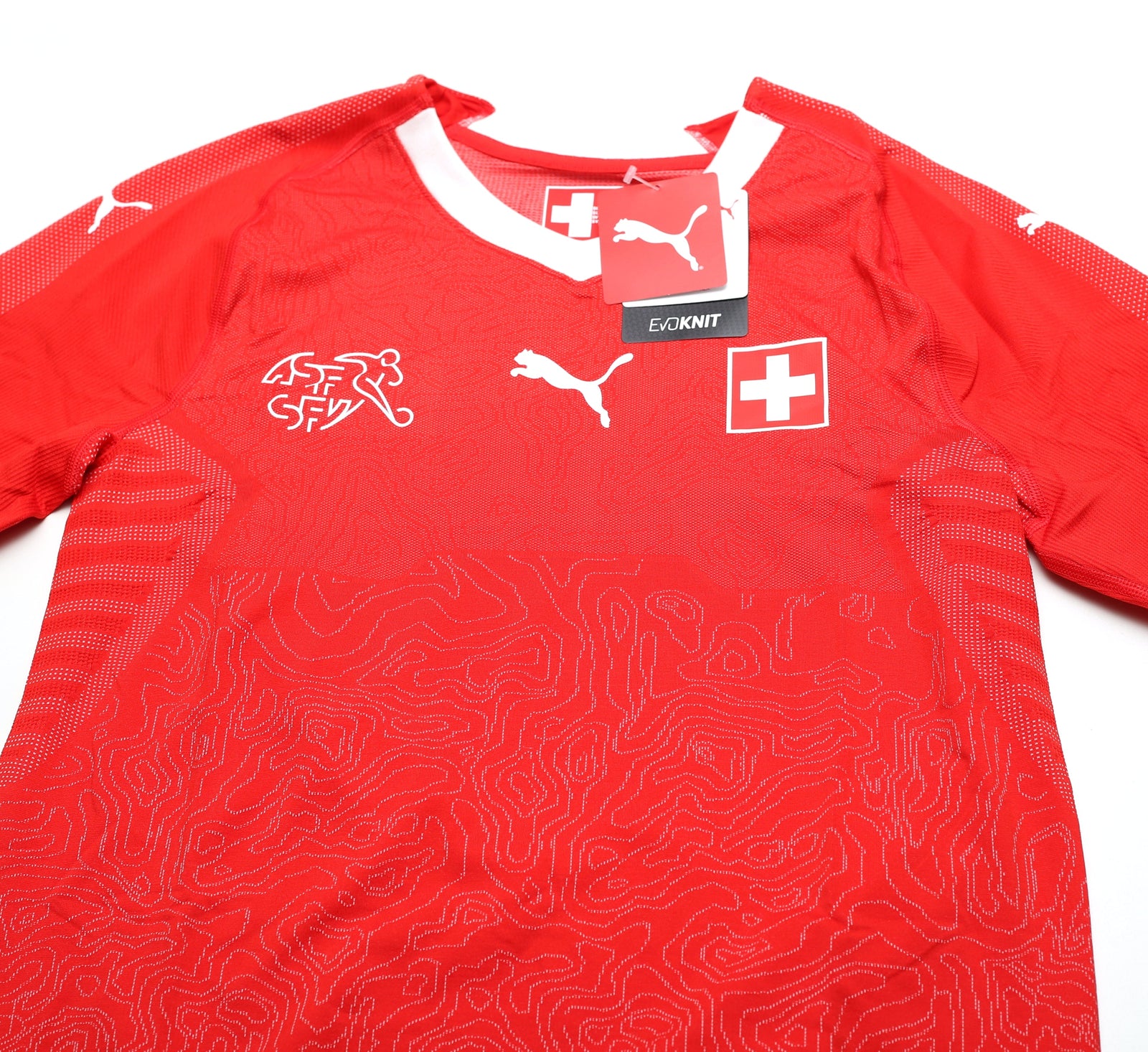 2018/19 SWITZERLAND Vintage PUMA EcoKnit Player Issue Home Football Shirt (XL)