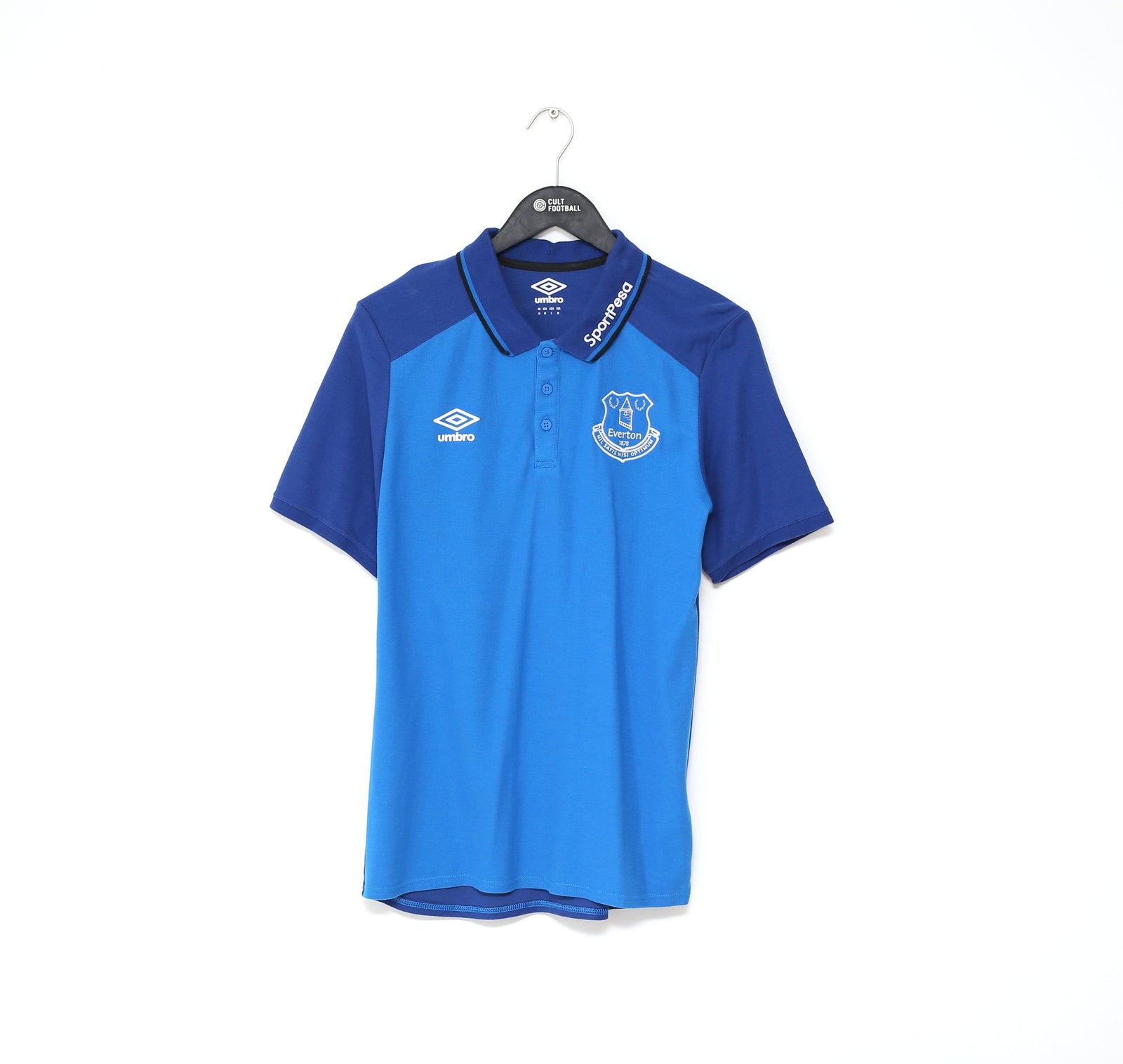 2019/20 EVERTON Vintage Umbro Training Football Polo T Shirt (M)