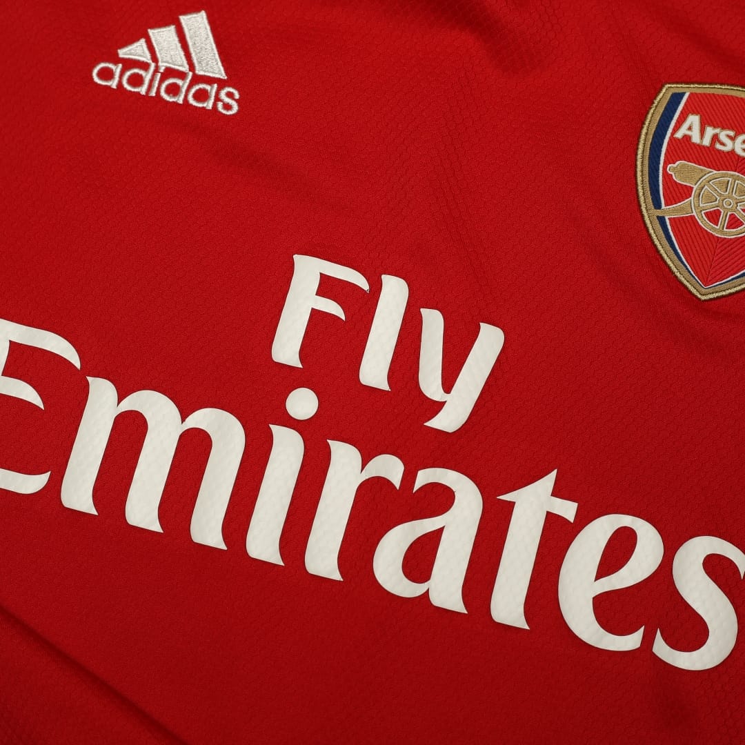 2019/20 SAKA #77 Arsenal Adidas Home Football Shirt (M)