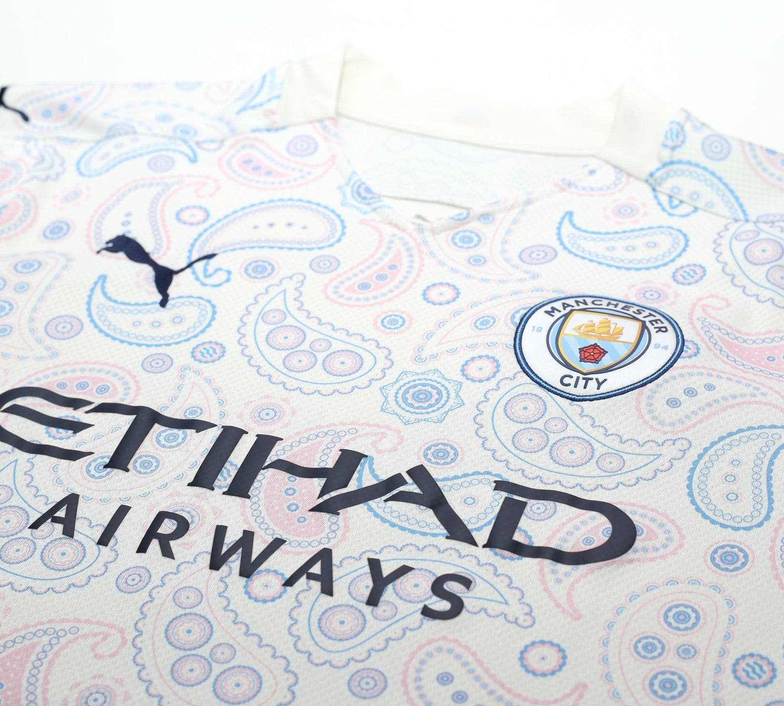 2020/21 KUN AGUERO #10 Manchester City Vintage PUMA Third Football Shirt (M)