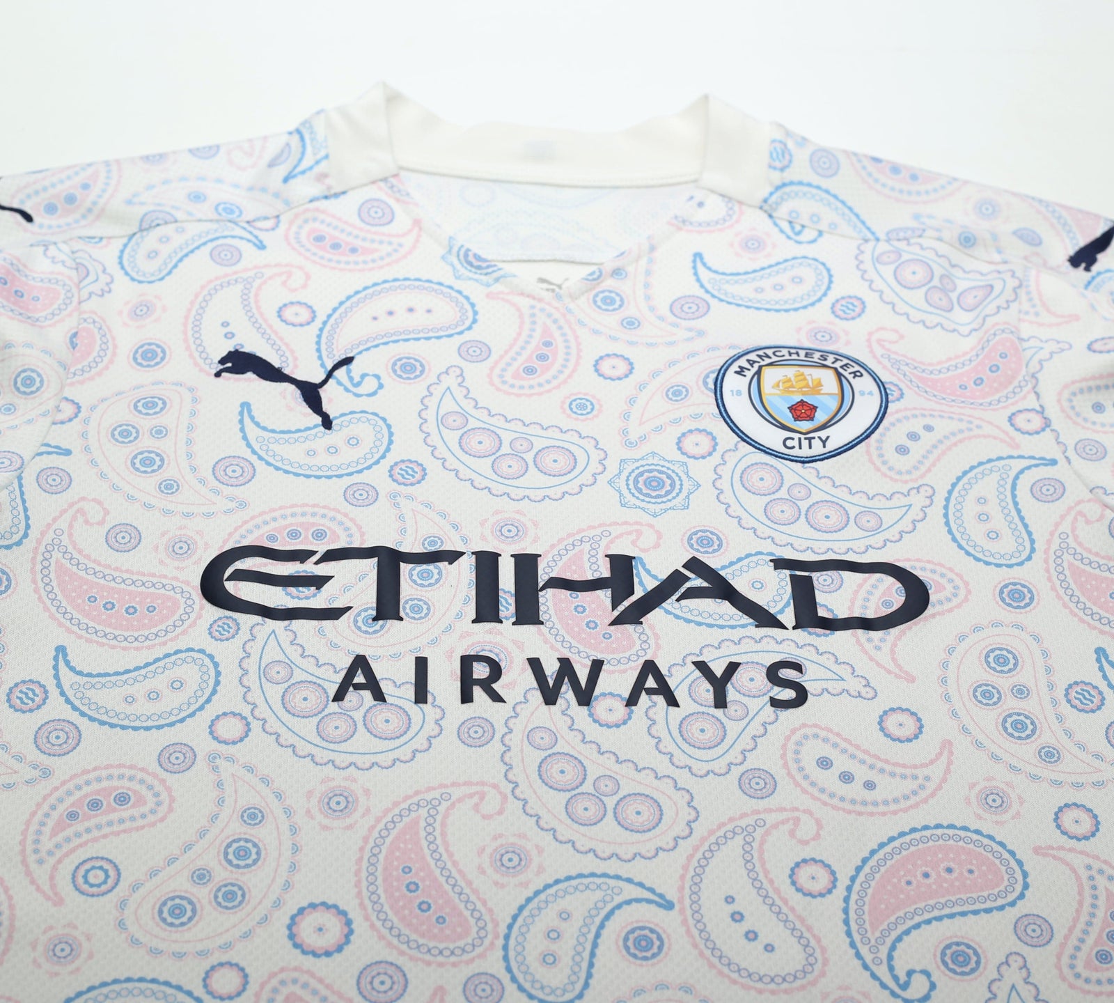 2020/21 KUN AGUERO #10 Manchester City Vintage PUMA Third Football Shirt (M)