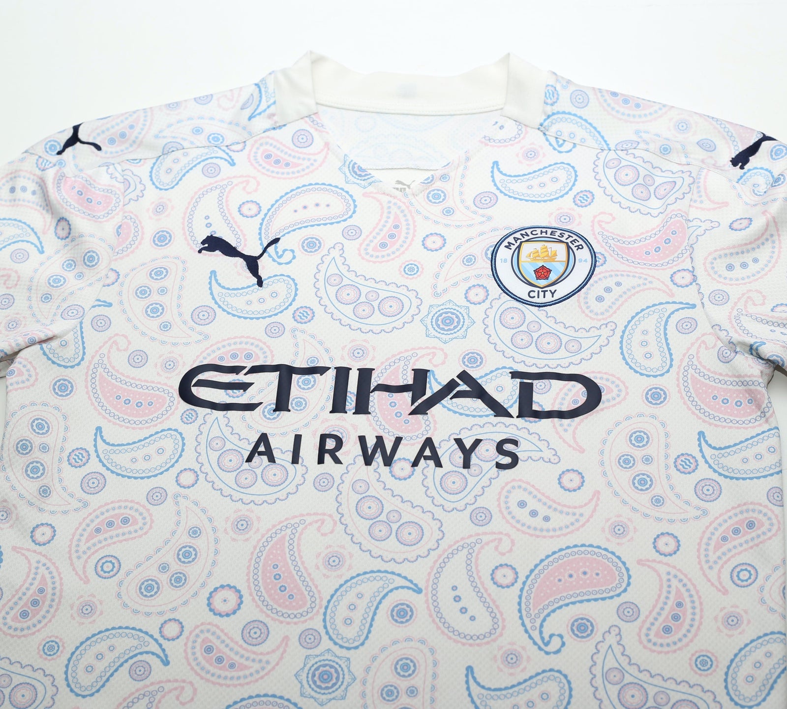 2020/21 KUN AGUERO #10 Manchester City Vintage PUMA Third Football Shirt (M)