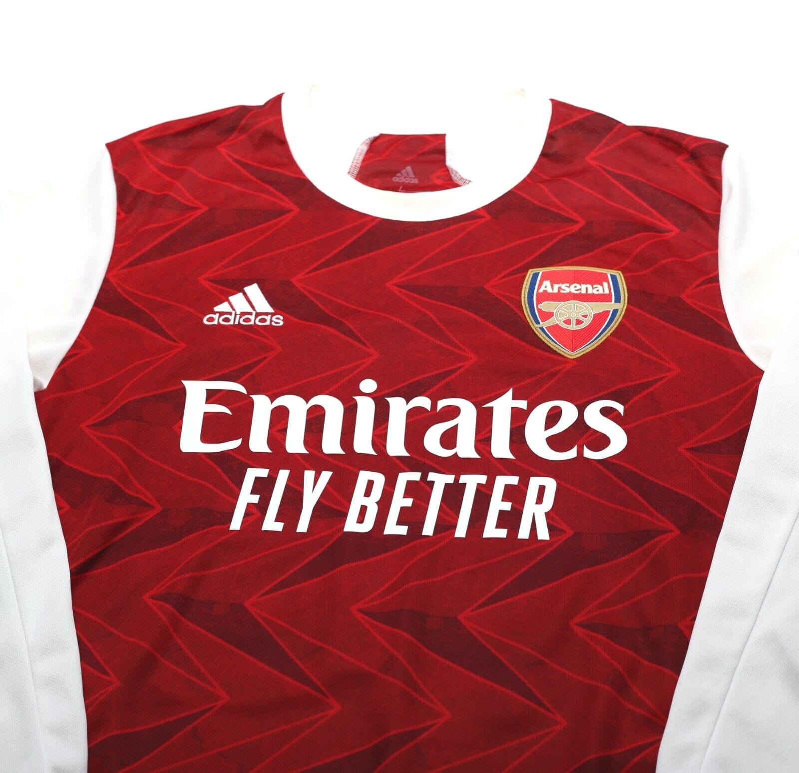 2020/21 MARTINELLI #35 Arsenal Vintage adidas Long Sleeve Home Football Shirt (L)